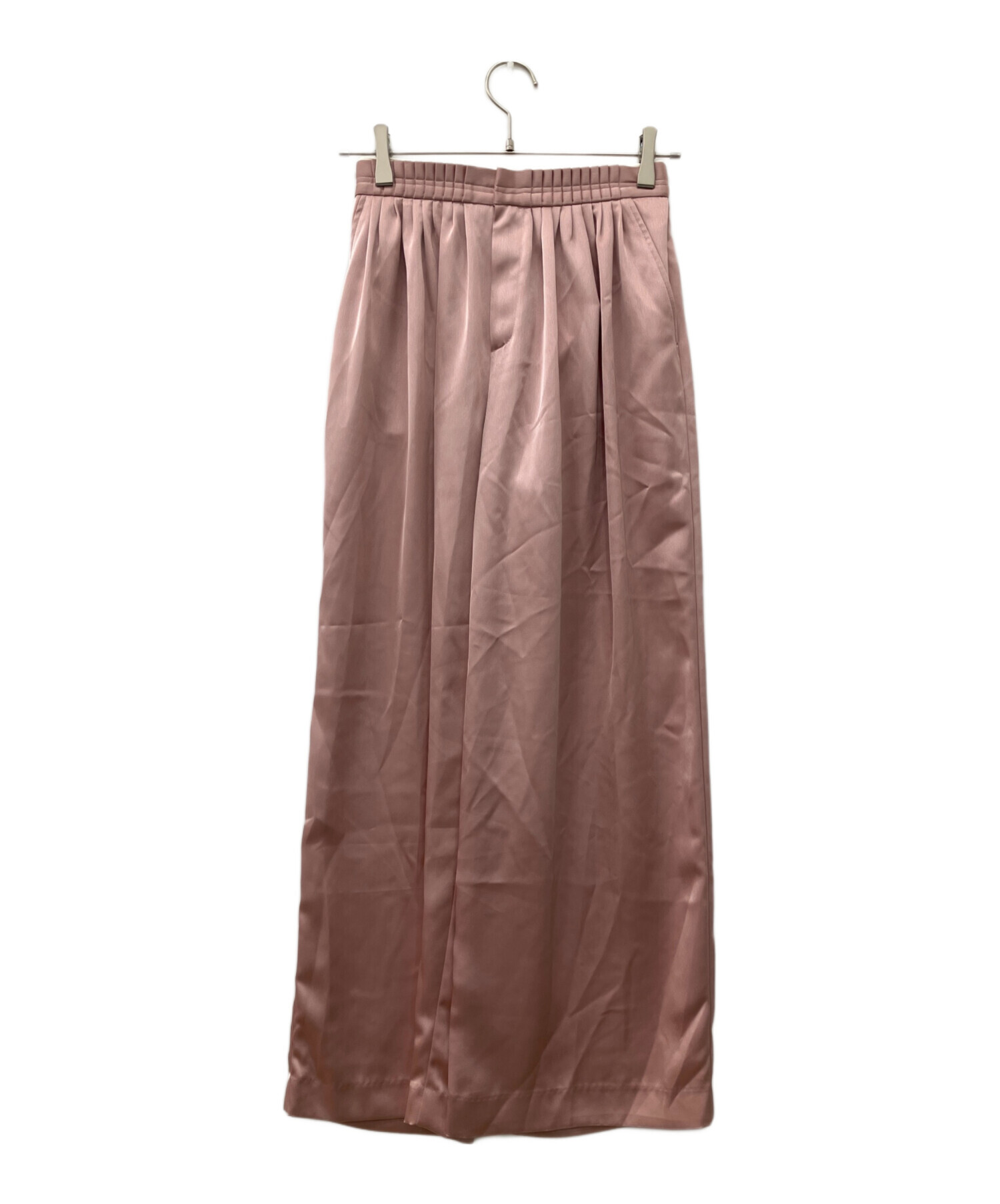 MACHATT/マチャット 中古・古着通販】machatt (マチャット) サテンタックパンツ ピンク