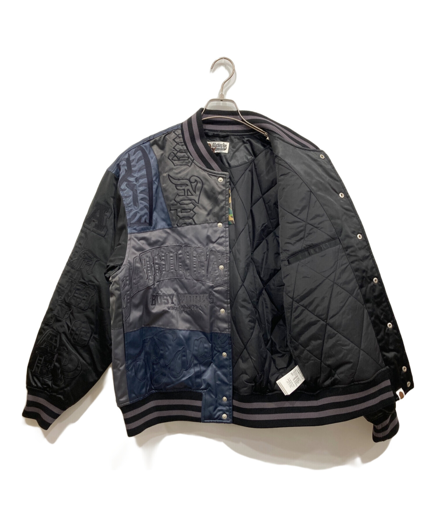 A BATHING APE / キルティングジャケット/M/ポリエステル/PUP/001HJK801309M 中古・古着通販】A BATHING APE (ア ベイシング エイプ) PATCHWORK