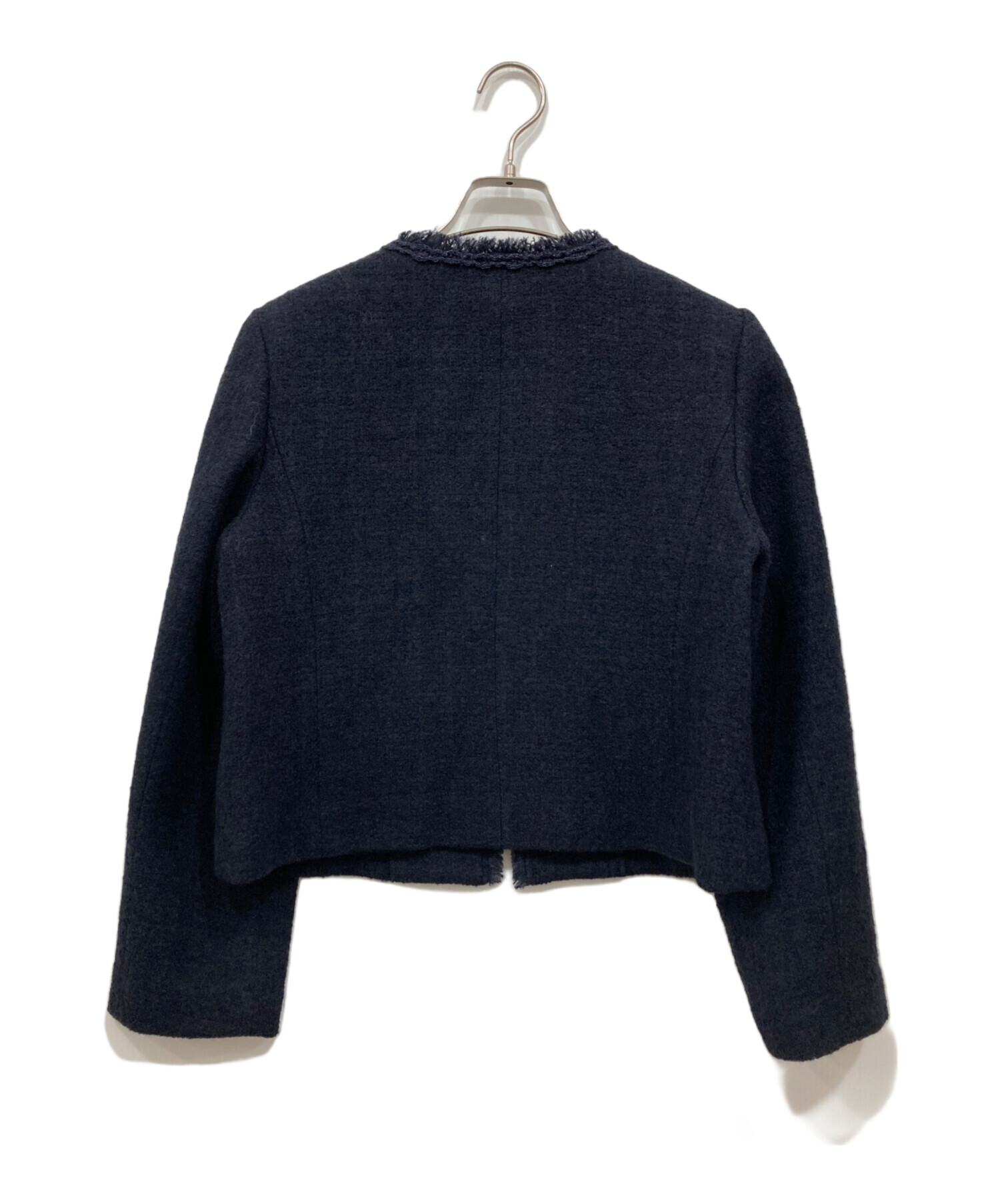 中古・古着通販】ANAYI (アナイ) ネイビーツイードクルージャケット