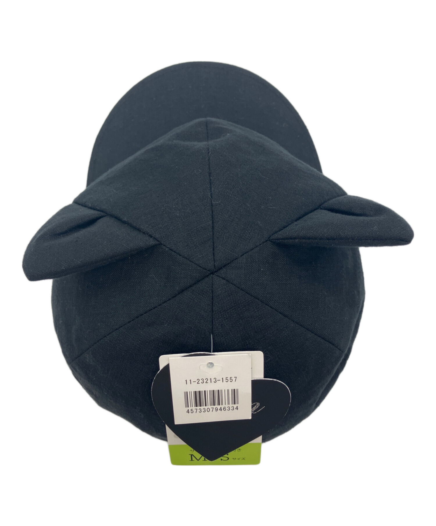 中古・古着通販】zukin (ズキン) 猫耳リネンCAP ブラック サイズ:M～S