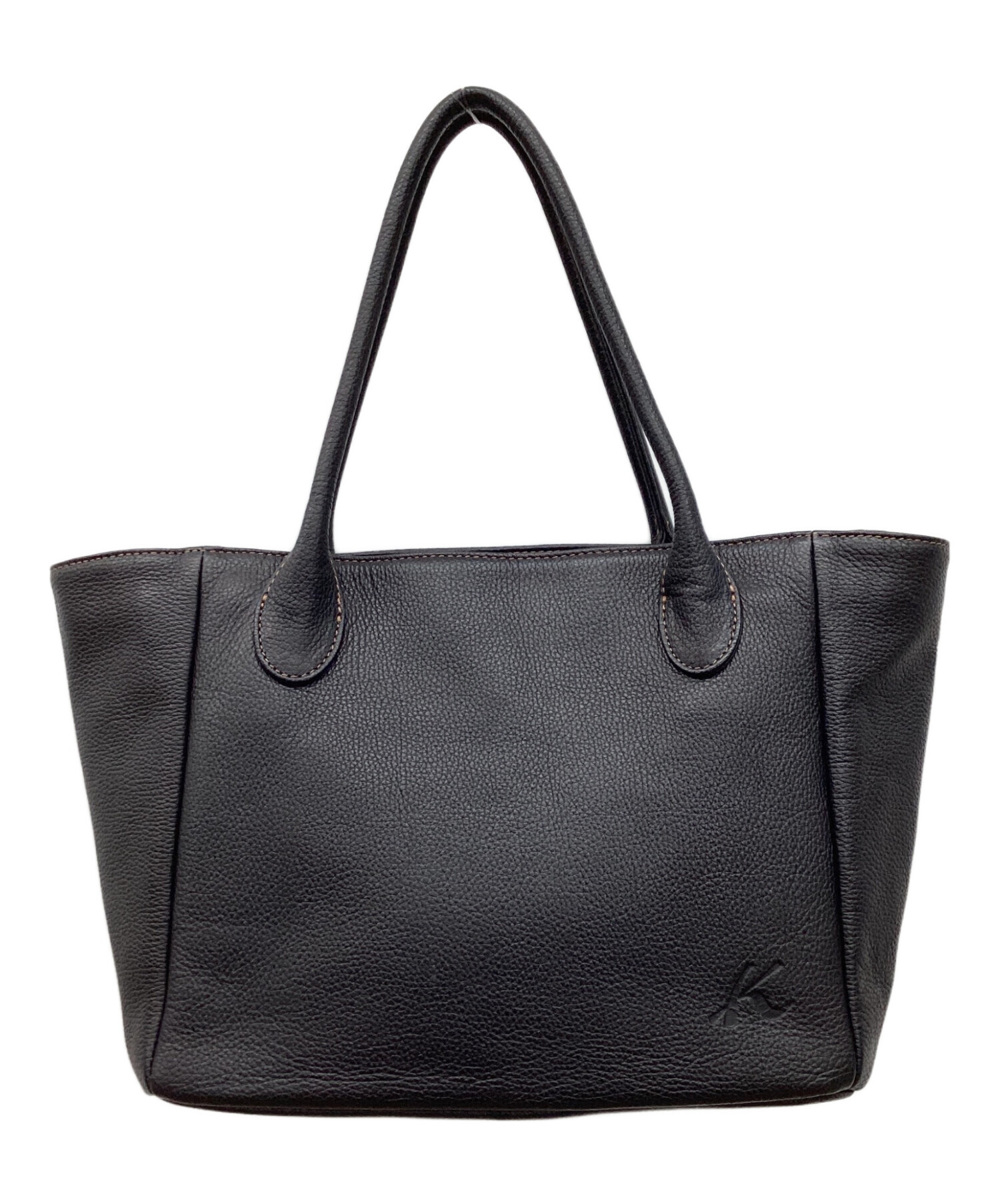 ★綺麗★Kitamura　キタムラ　ハンドバッグ　トート　本革レザー　ブラック 中古・古着通販】KITAMURA (キタムラ) レザーハンドバッグ トート