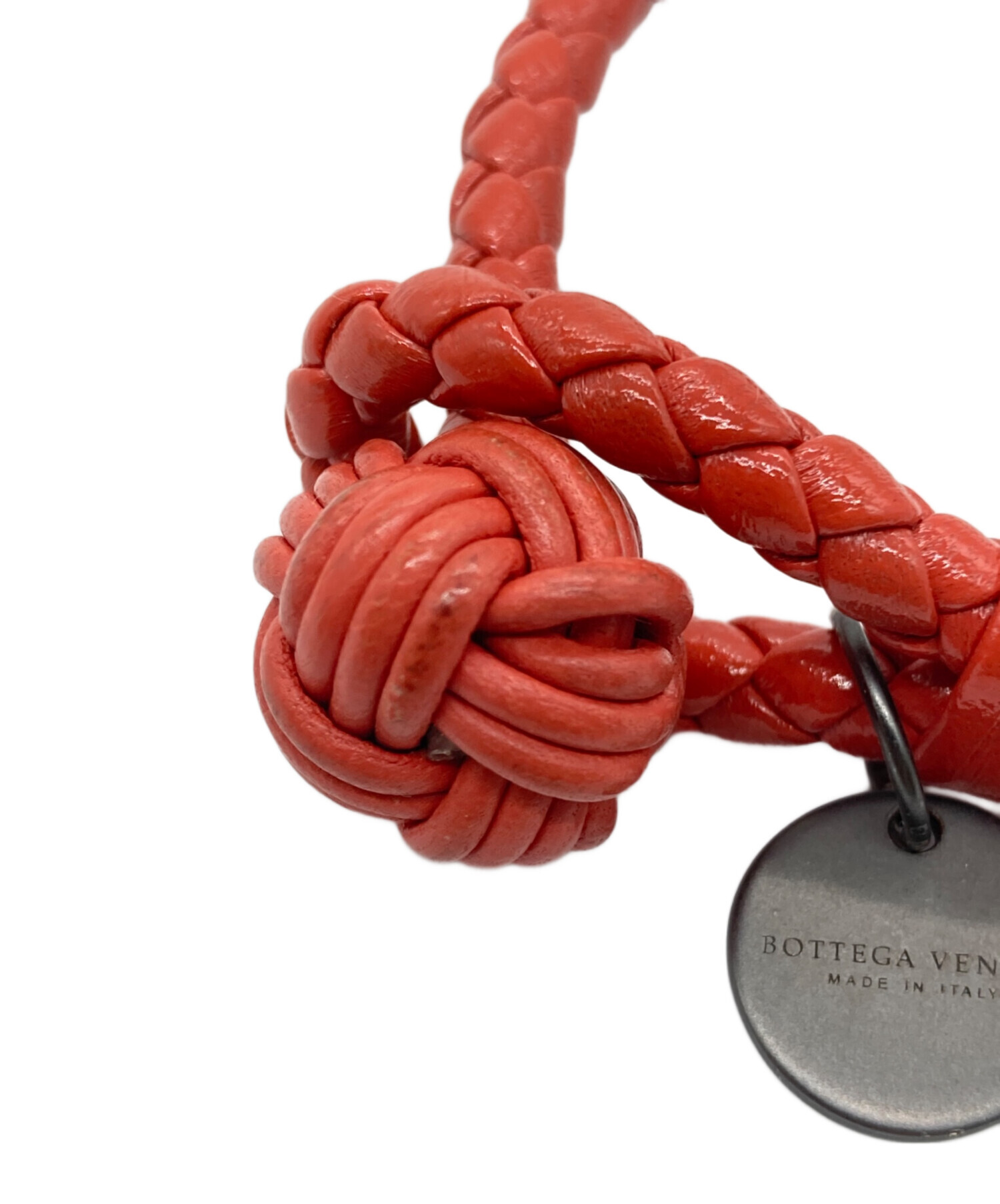 BOTTEGA VENETA◆バングル/レザー/RED ダークレッドカール レザー ブレスレット| Bottega Veneta® 日本