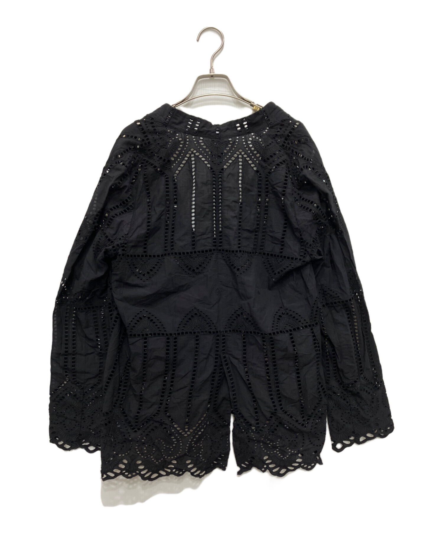 【R’IAM PLAGE】レースジャケット 23SS　 ブラック 36 刺繍 中古・古着通販】R'IAM PLAGE (リアム プラージュ) レースジャケット