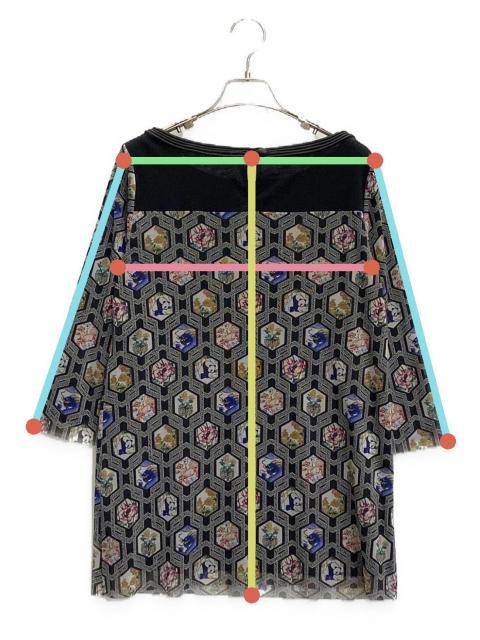 vivienne tam ヴィヴィアンタム パワーネット 上　ドラゴン ヴィヴィアンタムVIVIENNE TAM ドラゴン刺繍七分袖ストレッチ
