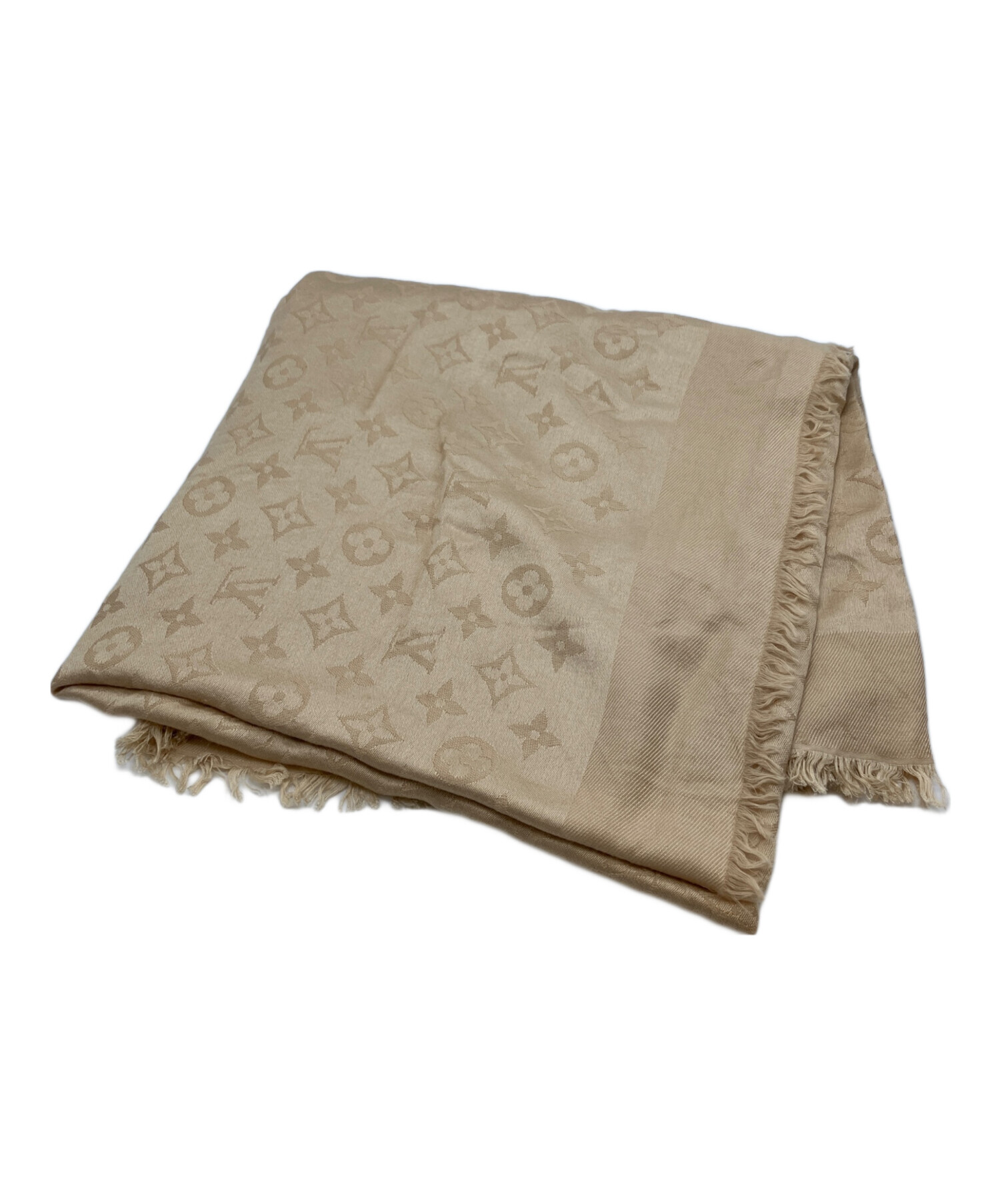再お値下げ。LVのプリントストール 中古・古着通販】LOUIS VUITTON (ルイ ヴィトン) ストール ベージュ