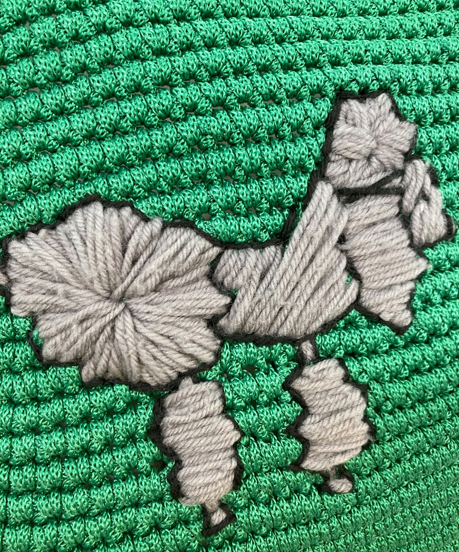 中古・古着通販】LUDLOW (ラドロー) プードル刺繍バッグ グリーン