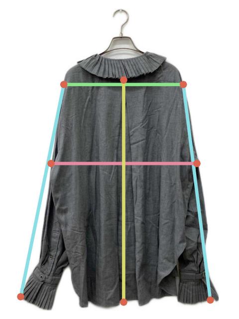 中古・古着通販】JUN MIKAMI (ジュン ミカミ) プリーツカラーシャツ