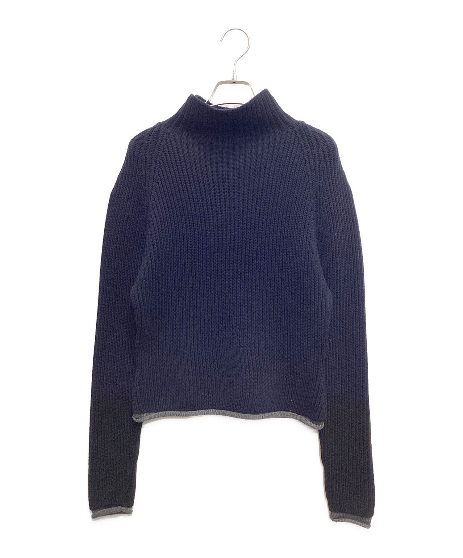 中古・古着通販】MARNI (マルニ) バイカラーハイネックニット ネイビー 