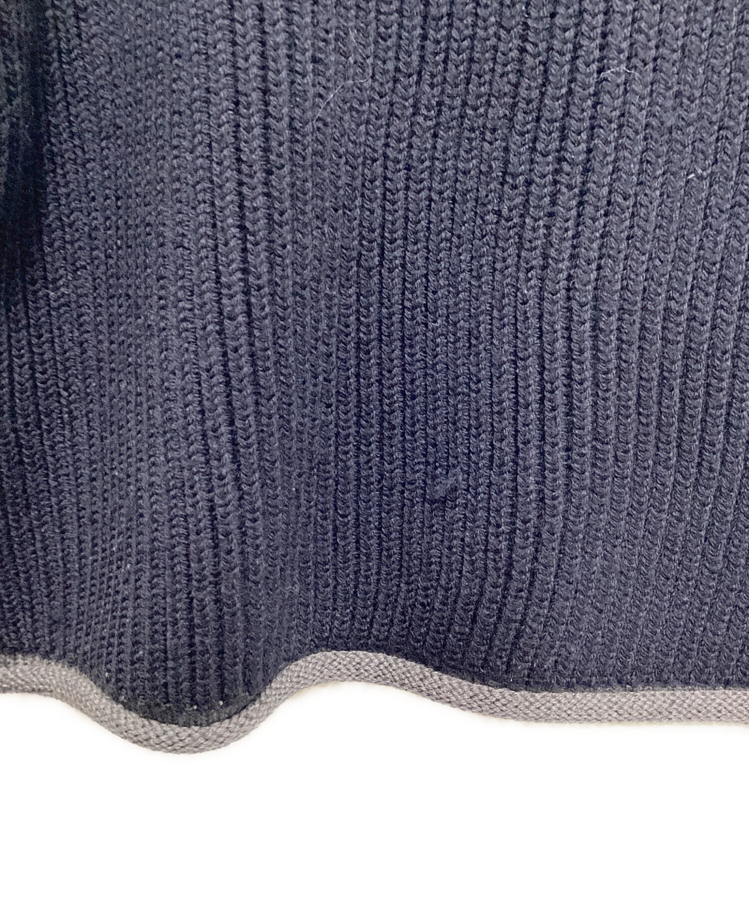 中古・古着通販】MARNI (マルニ) バイカラーハイネックニット ネイビー