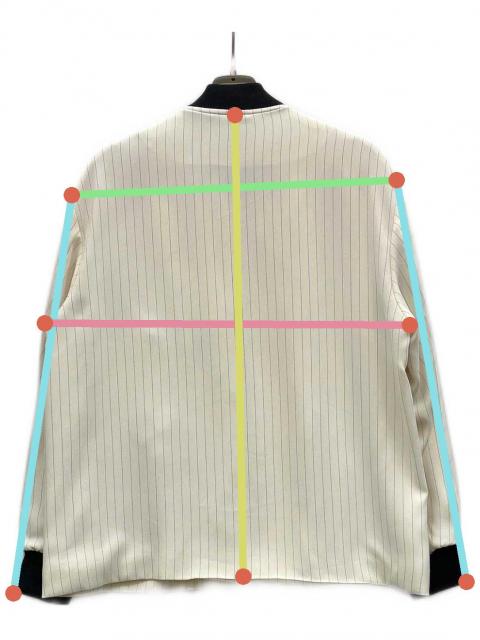 中古・古着通販】CULLNI (クルニ) LAYERED STRIPE MA-1 ホワイト