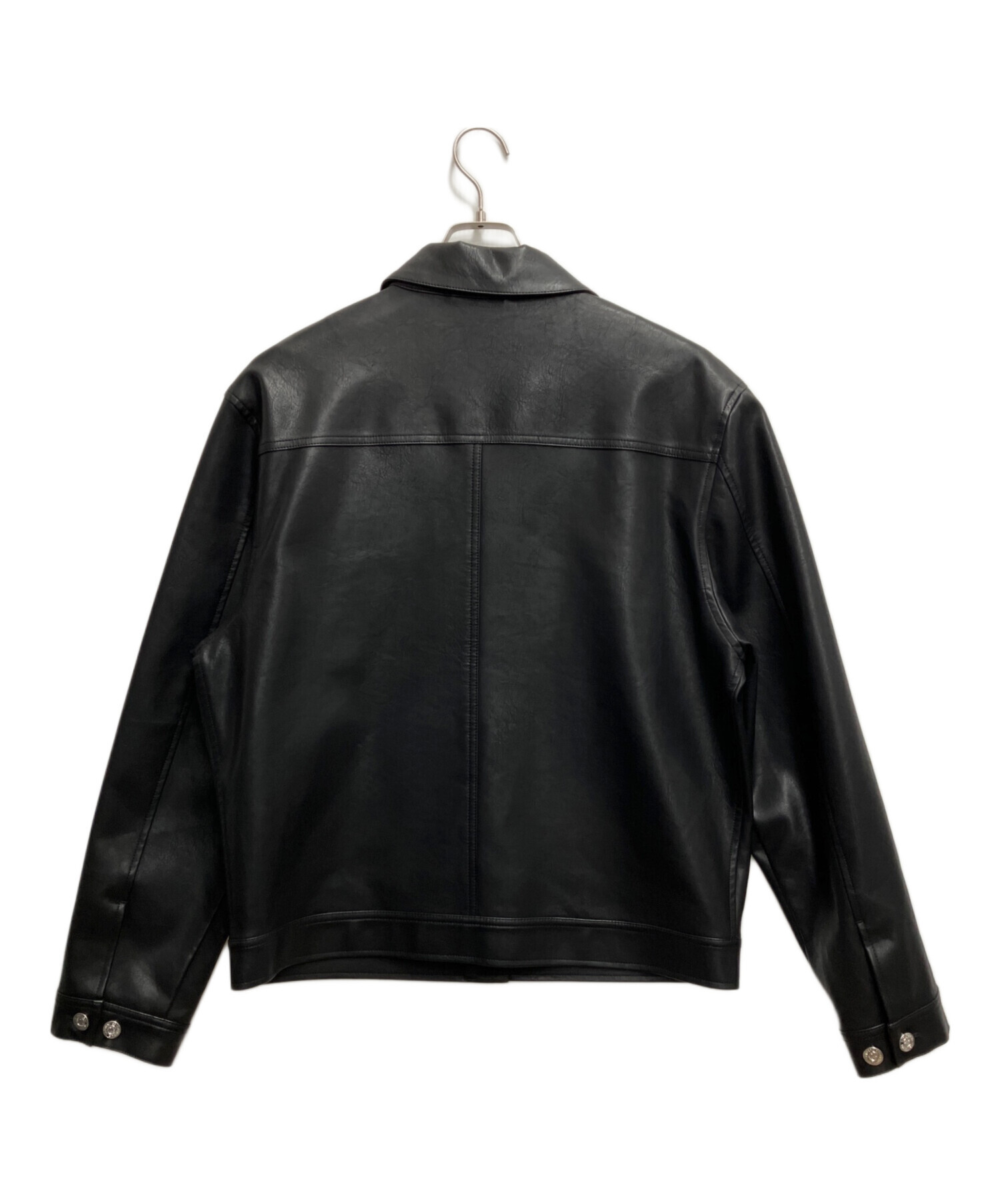 中古・古着通販】SATUR (セター) SYMBOL BROOCH FAUX LEATHER JACKET