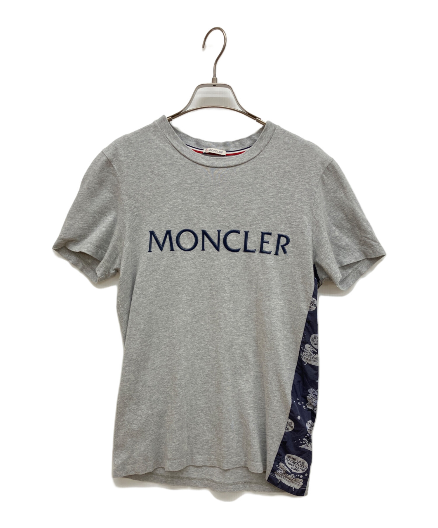中古・古着通販】MONCLER (モンクレール) ラバーロゴTシャツ グレー