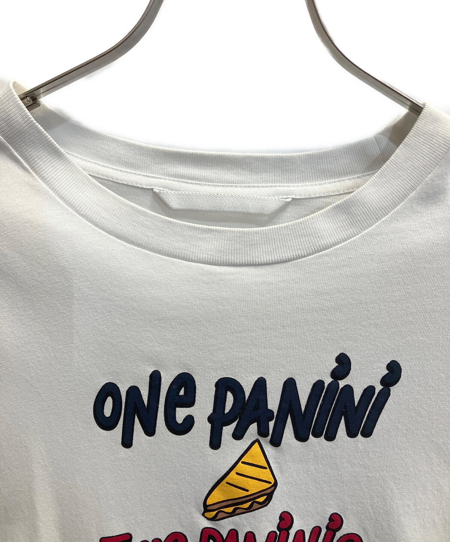 中古・古着通販】MONCLER (モンクレール) プリントTシャツ ホワイト