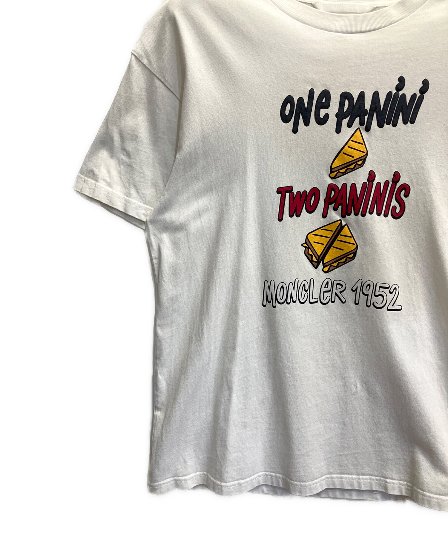 中古・古着通販】MONCLER (モンクレール) プリントTシャツ ホワイト 