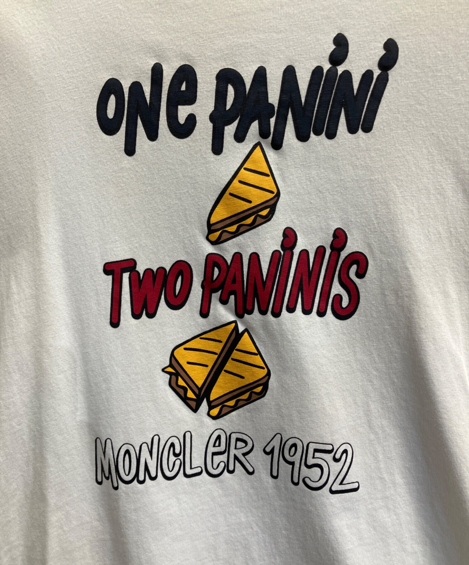 中古・古着通販】MONCLER (モンクレール) プリントTシャツ ホワイト 