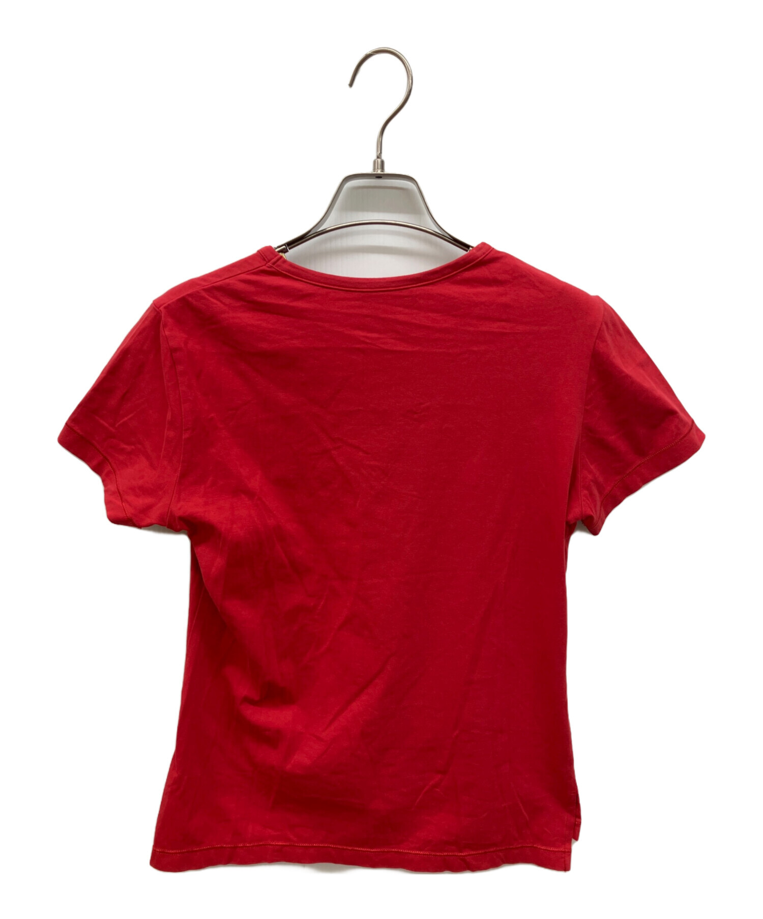 【ヴィヴィアンレッドレーベル】半袖 Tシャツ オーブ刺繍 黒 赤 コットン 中古・古着通販】Vivienne Westwood RED LABEL (ヴィヴィアンウエスト