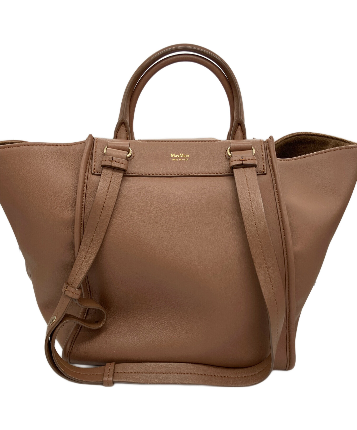 中古・古着通販】MaxMara (マックスマーラ) 2WAYバッグ ブラウン 