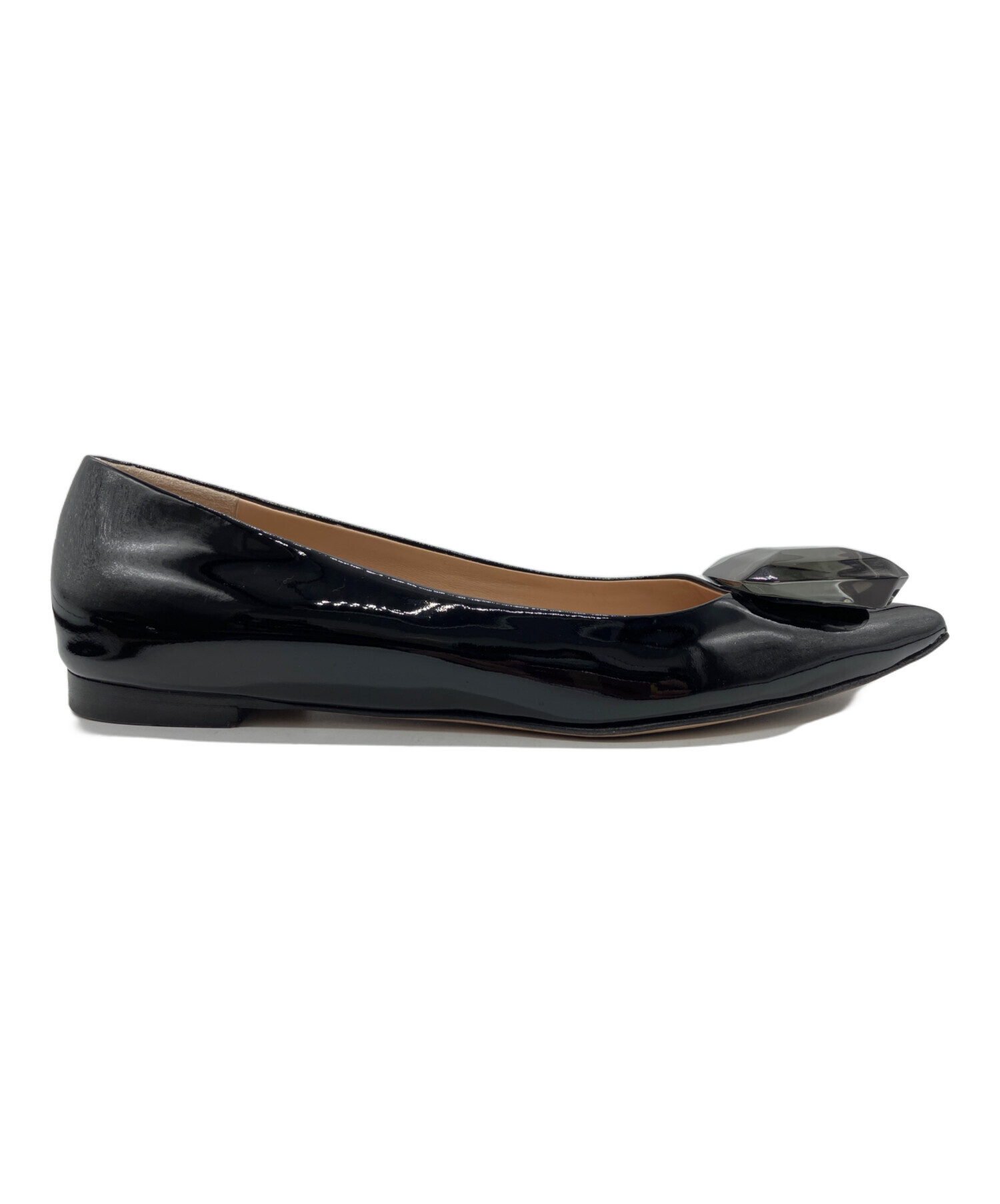 更に値下げ！Gianvito Rossi ジャンヴィトロッシ　フラットパンプス 中古・古着通販】Gianvito Rossi (ジャンヴィト ロッシ) ビジュー付