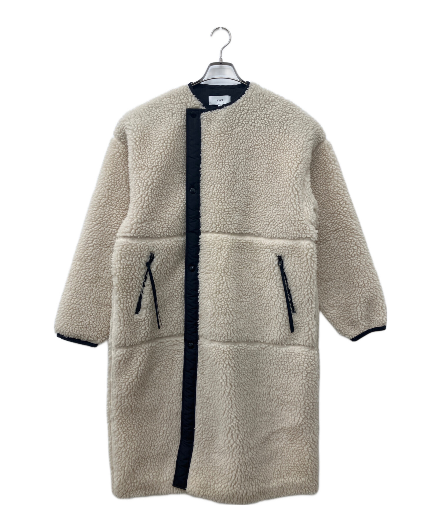 中古・古着通販】HYKE (ハイク) FAUX SHEARLING COAT アイボリー 