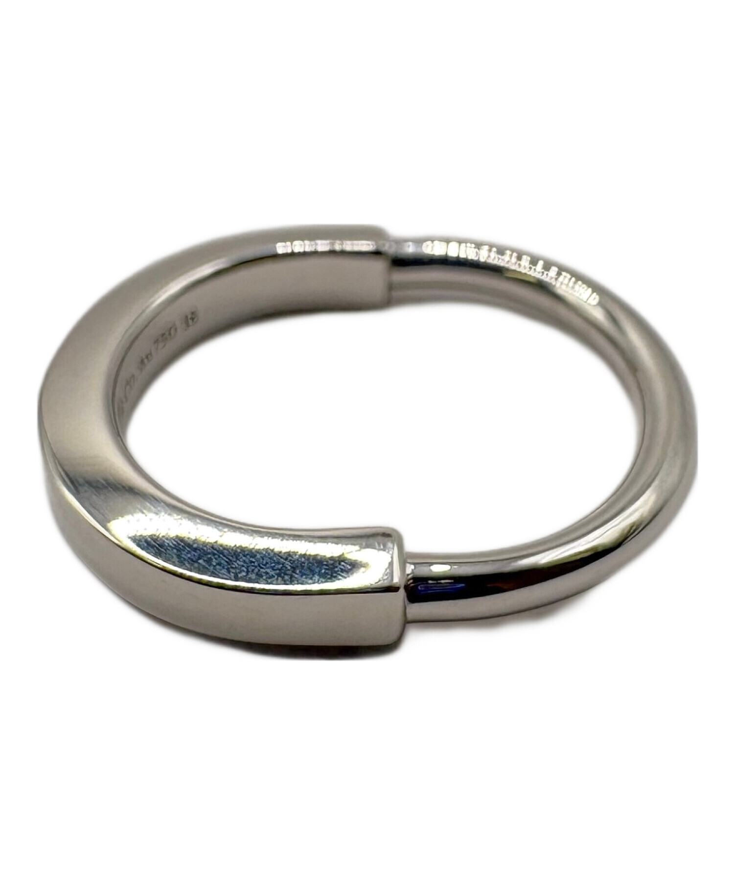 レアー正規品Tiffany & Co.Ｋ18WＧ750ダイヤ入り 中古・古着通販】TIFFANY & Co. (ティファニー) ロックリング K18WG