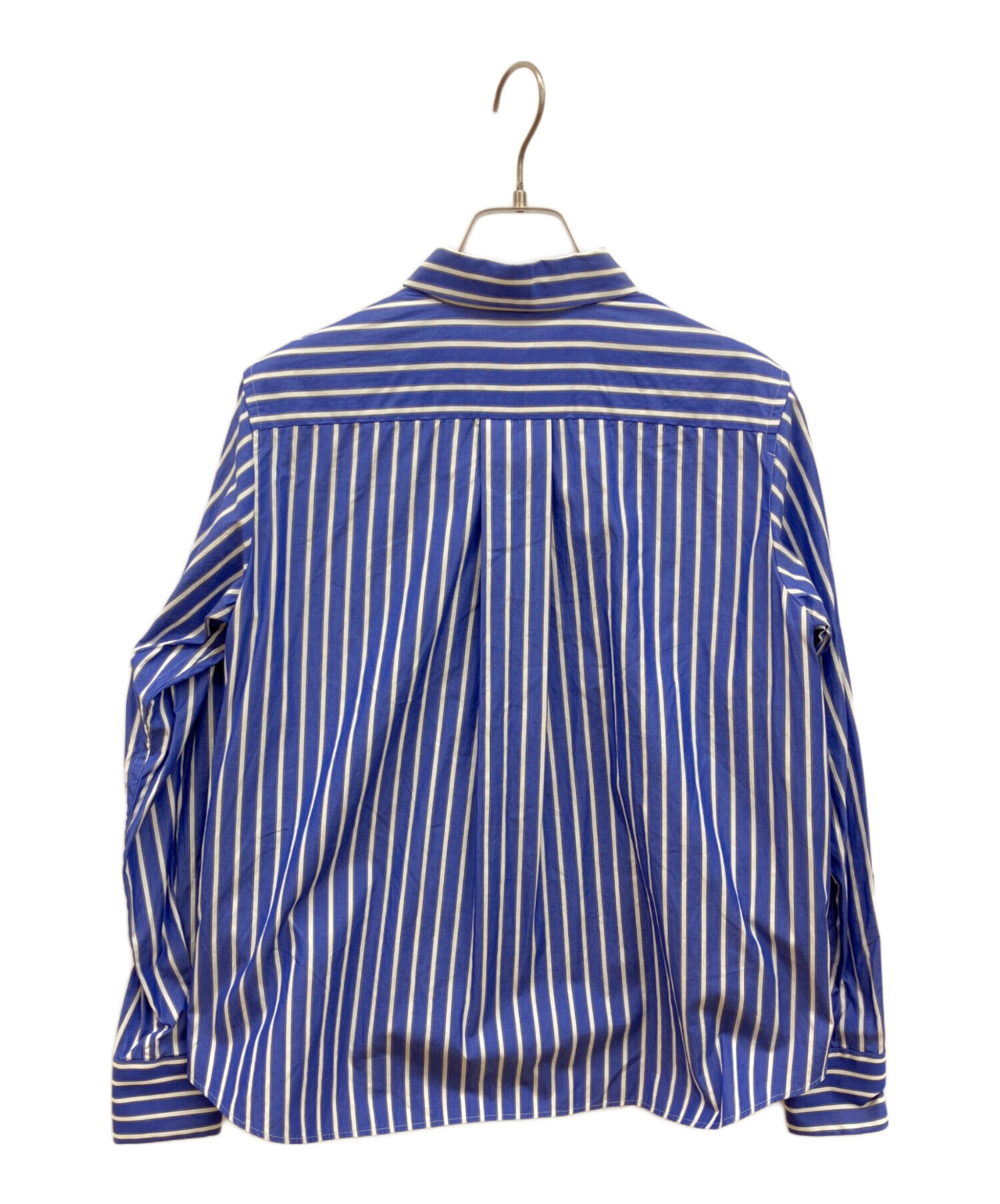 Sacai luck ストライプシャツ ドローコード 異素材ドッキング ブルー 中古・古着通販】sacai (サカイ) ストライプシャツ ブルー×ホワイト