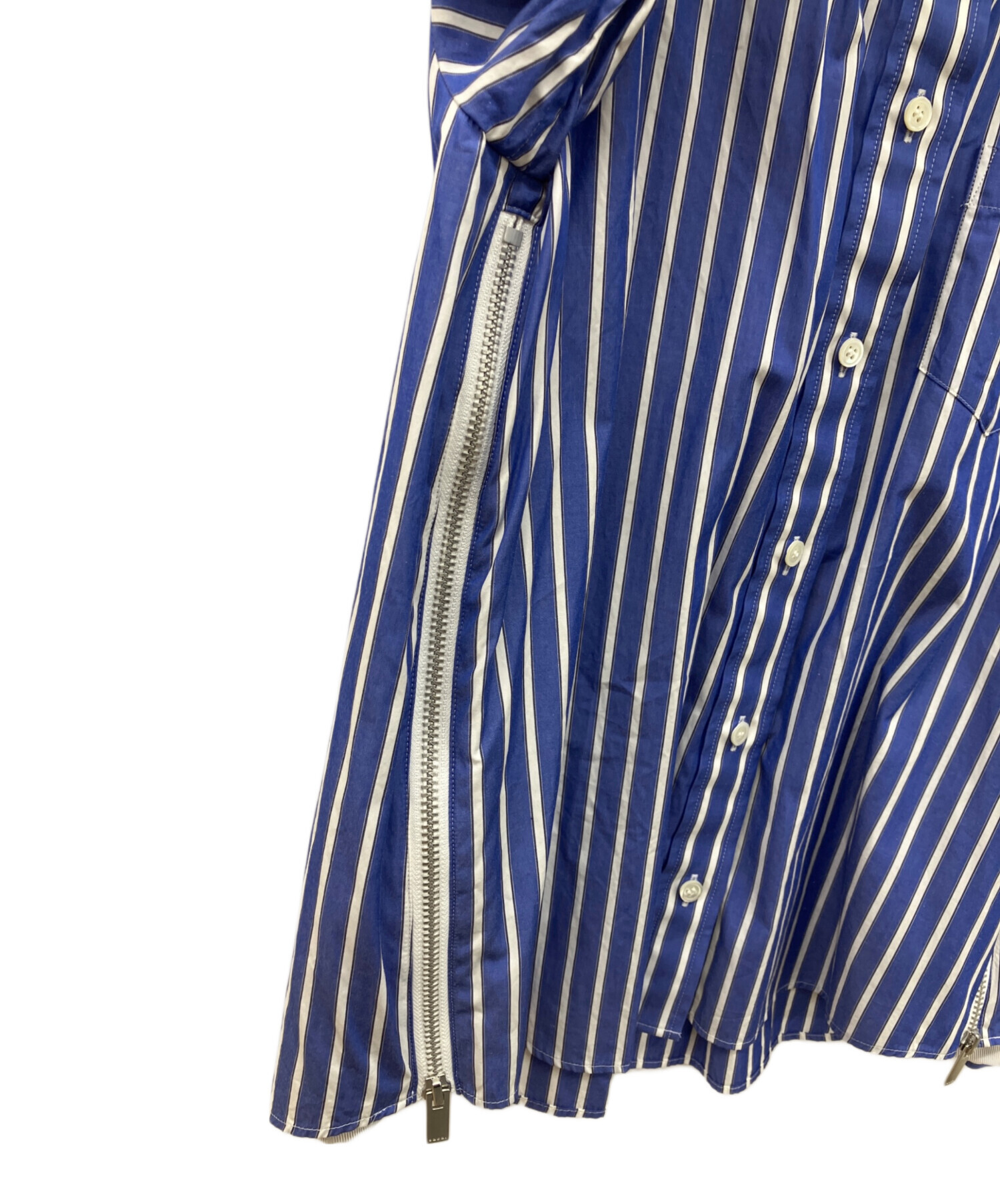 中古・古着通販】sacai (サカイ) ストライプシャツ ブルー×ホワイト