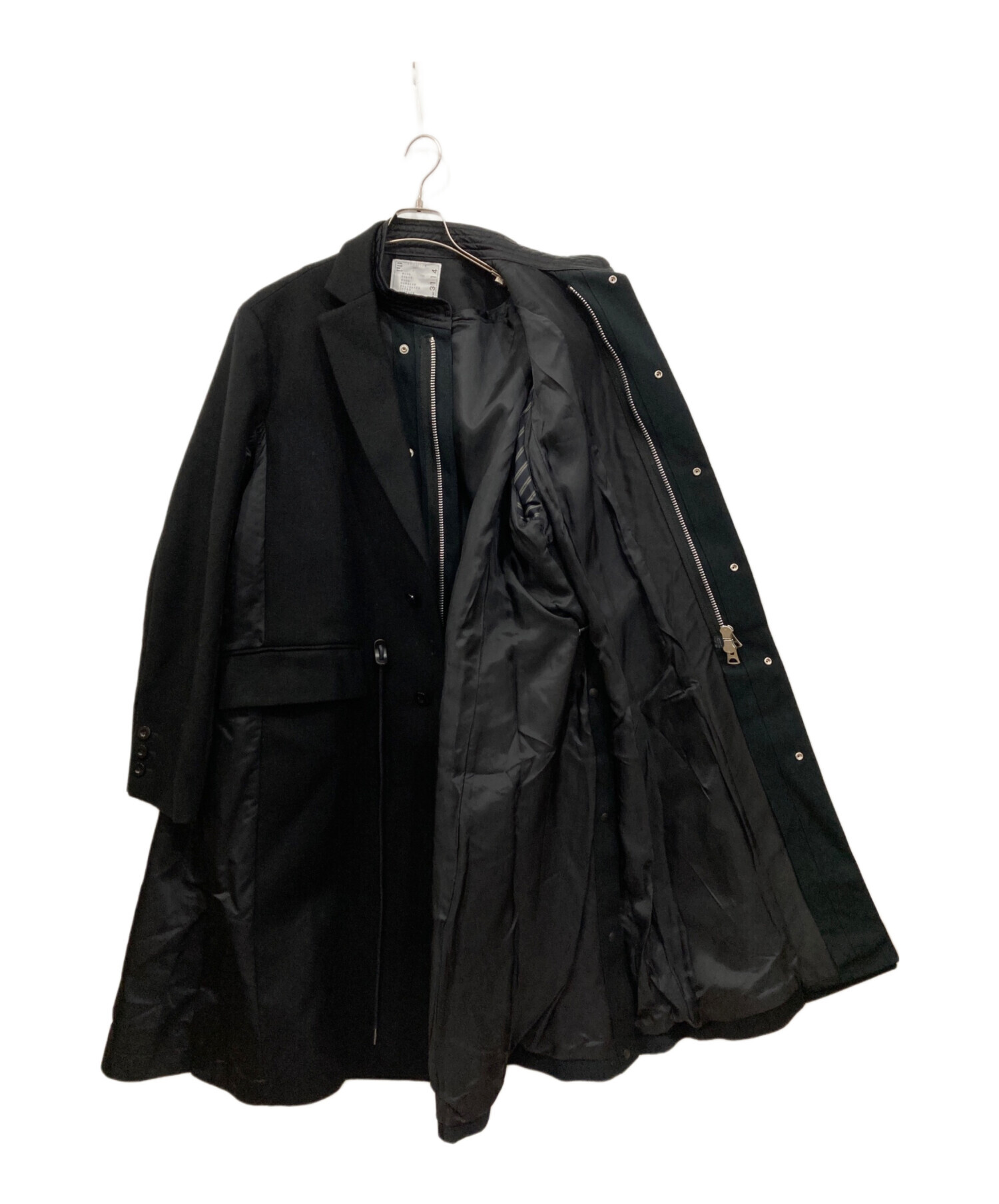 ジャケット・アウター sacai Cotton Gabardine Wool Melton Coat sacai】2024AW Gabardine Wool Melton Coat - メルカリ