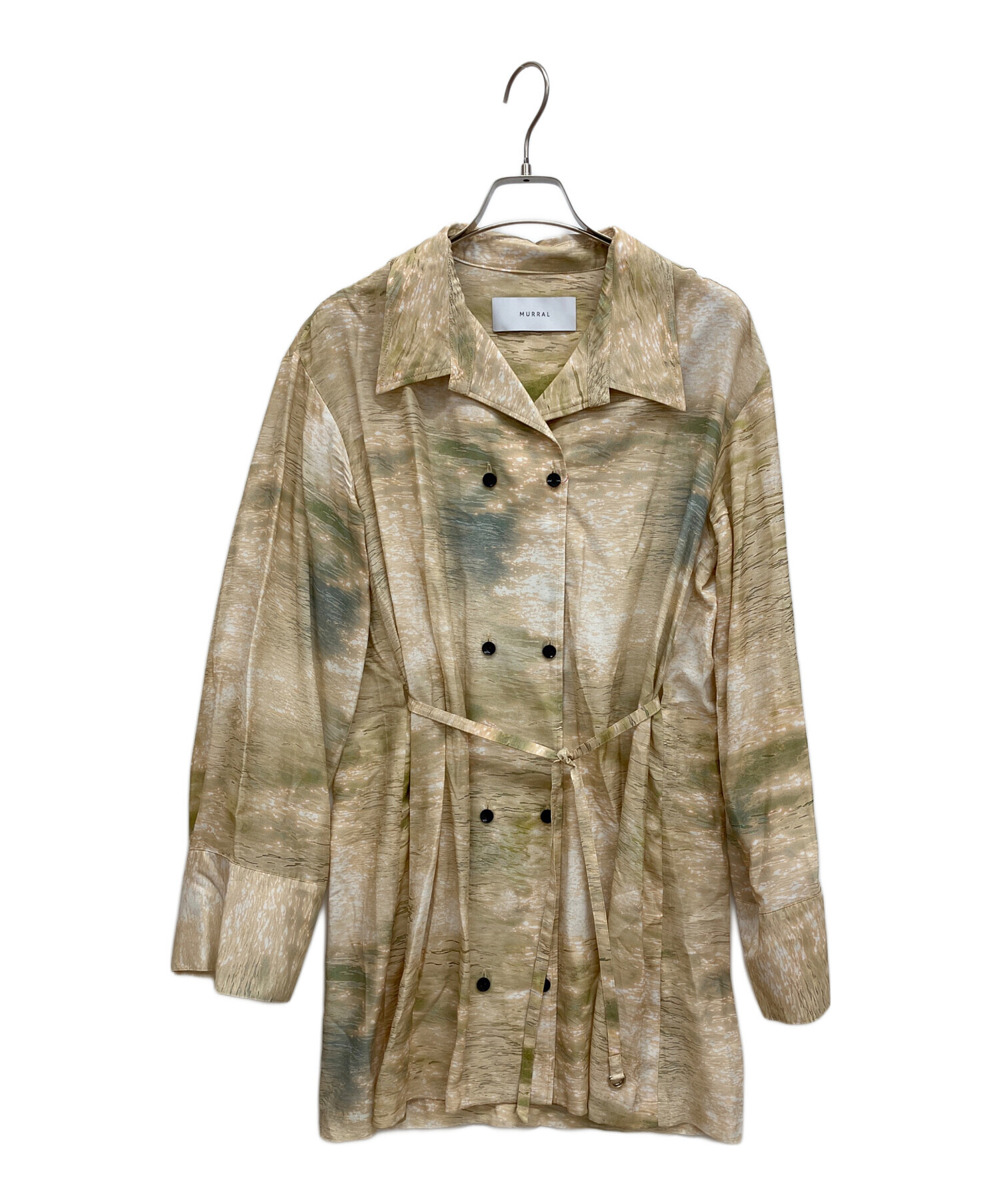 美品 MURRAL ミューラル Framed flower blouse 長袖 ブラウス シャツ サイズ1 ベージュ レディース 古着 中古 USED 中古・古着通販】MURRAL (ミューラル) 