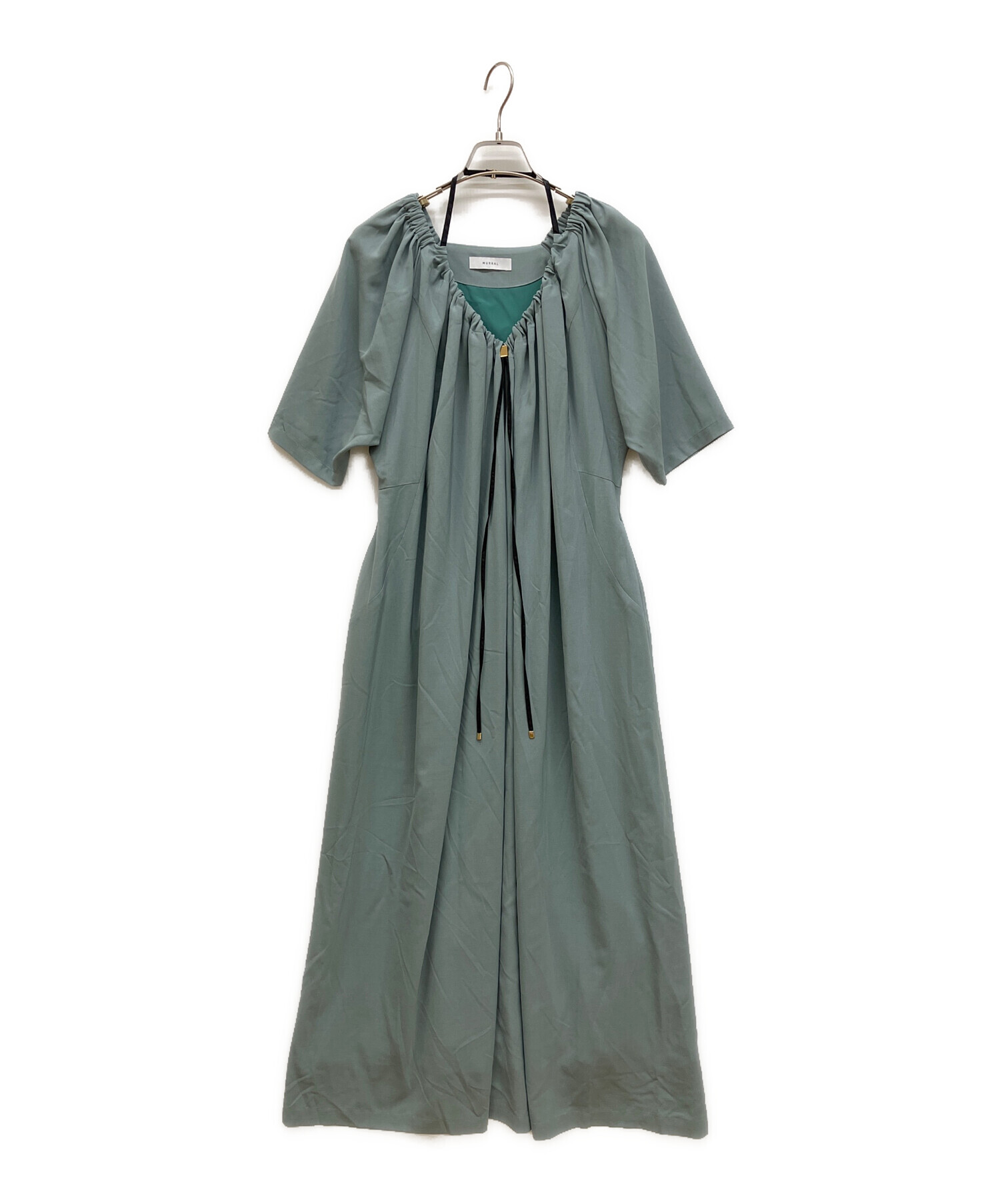 中古・古着通販】MURRAL (ミューラル) BLUMENBACHIA DRESS グリーン
