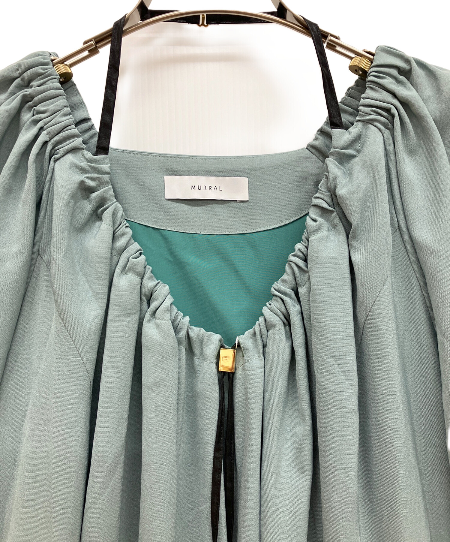 中古・古着通販】MURRAL (ミューラル) BLUMENBACHIA DRESS グリーン