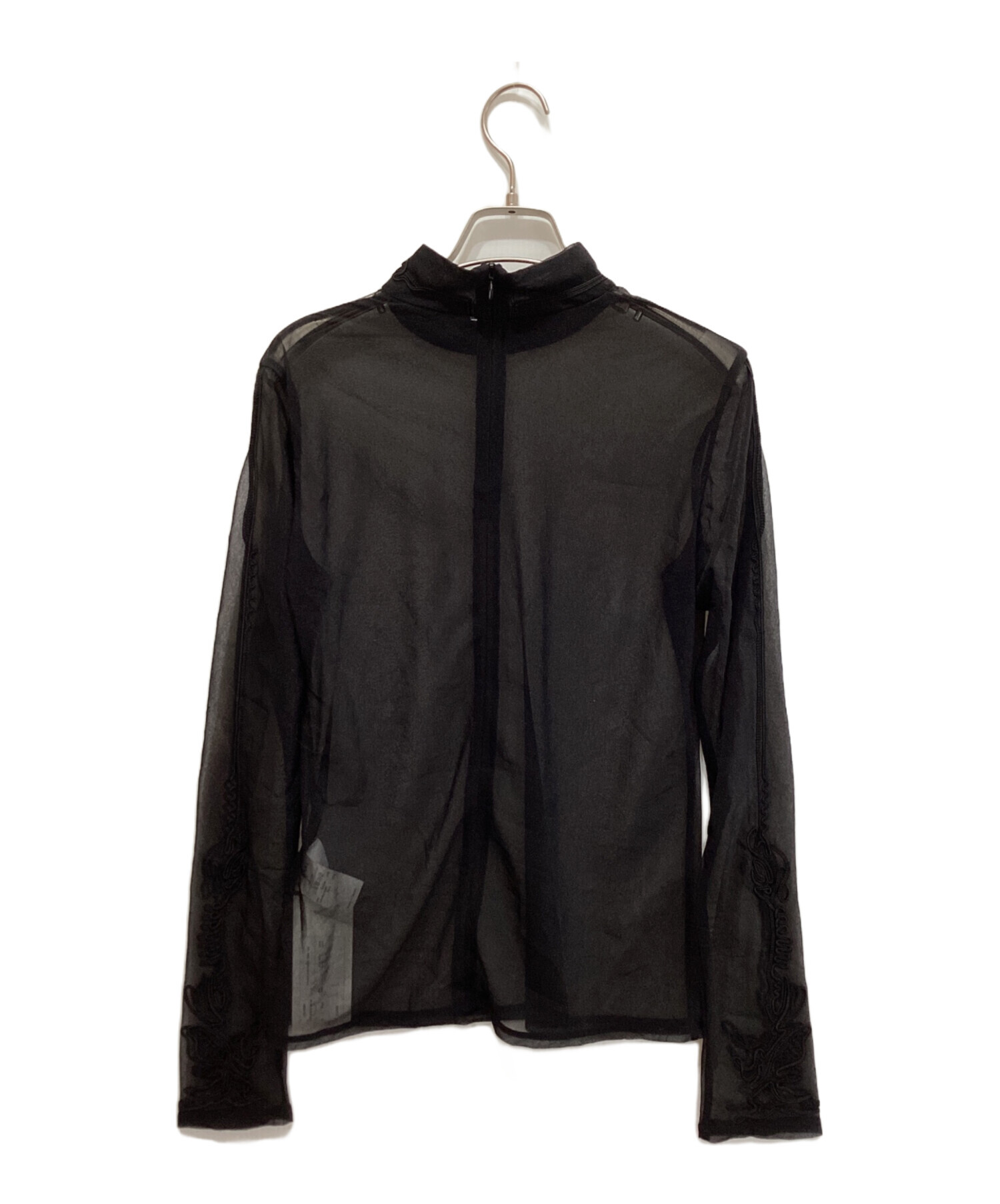 中古・古着通販】MURRAL (ミューラル) Scenery embroidery sheer top