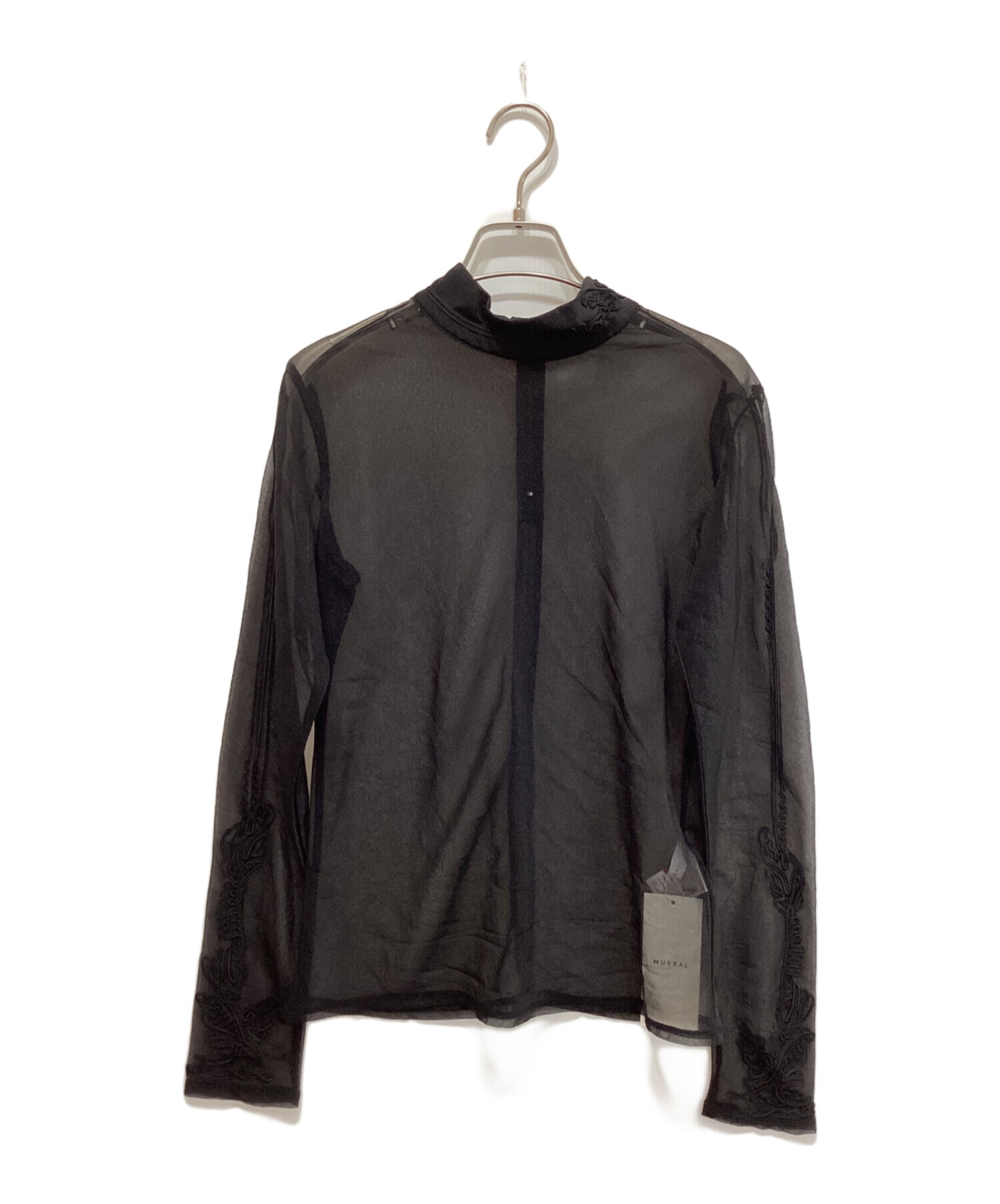 中古・古着通販】MURRAL (ミューラル) Scenery embroidery sheer top