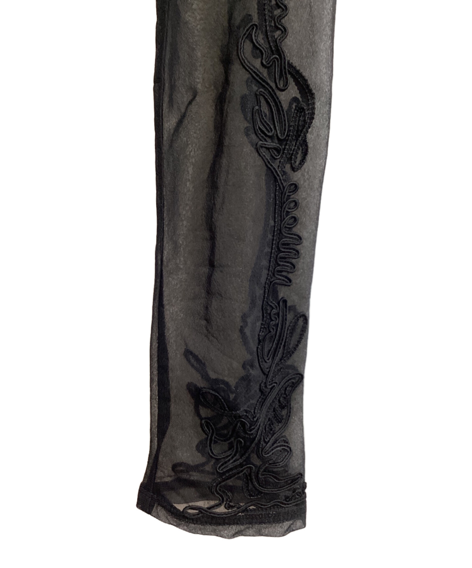中古・古着通販】MURRAL (ミューラル) Scenery embroidery sheer top 