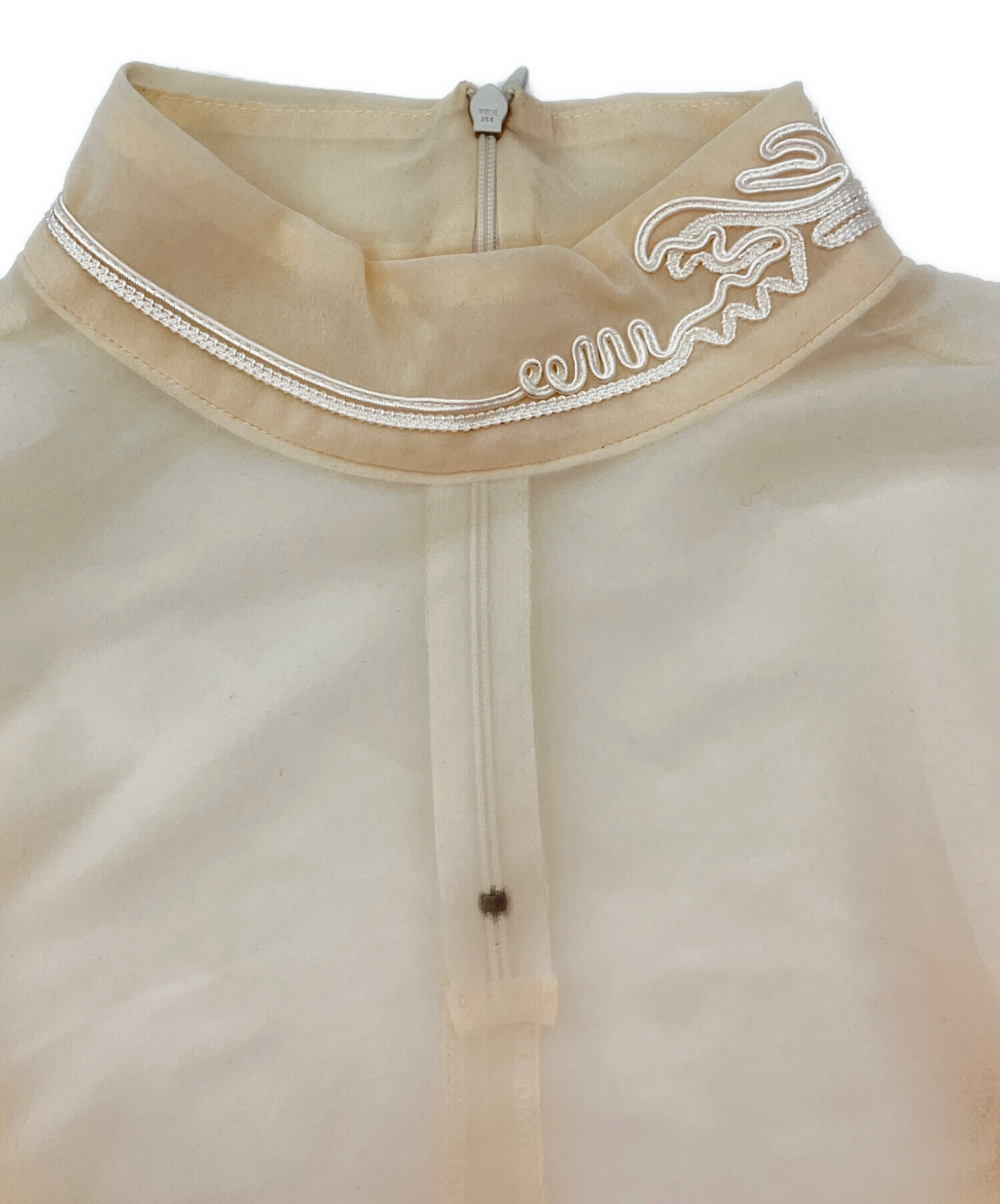 中古・古着通販】MURRAL (ミューラル) Scenery embroidery sheer top