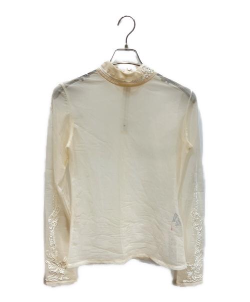 中古・古着通販】MURRAL (ミューラル) Scenery embroidery sheer top