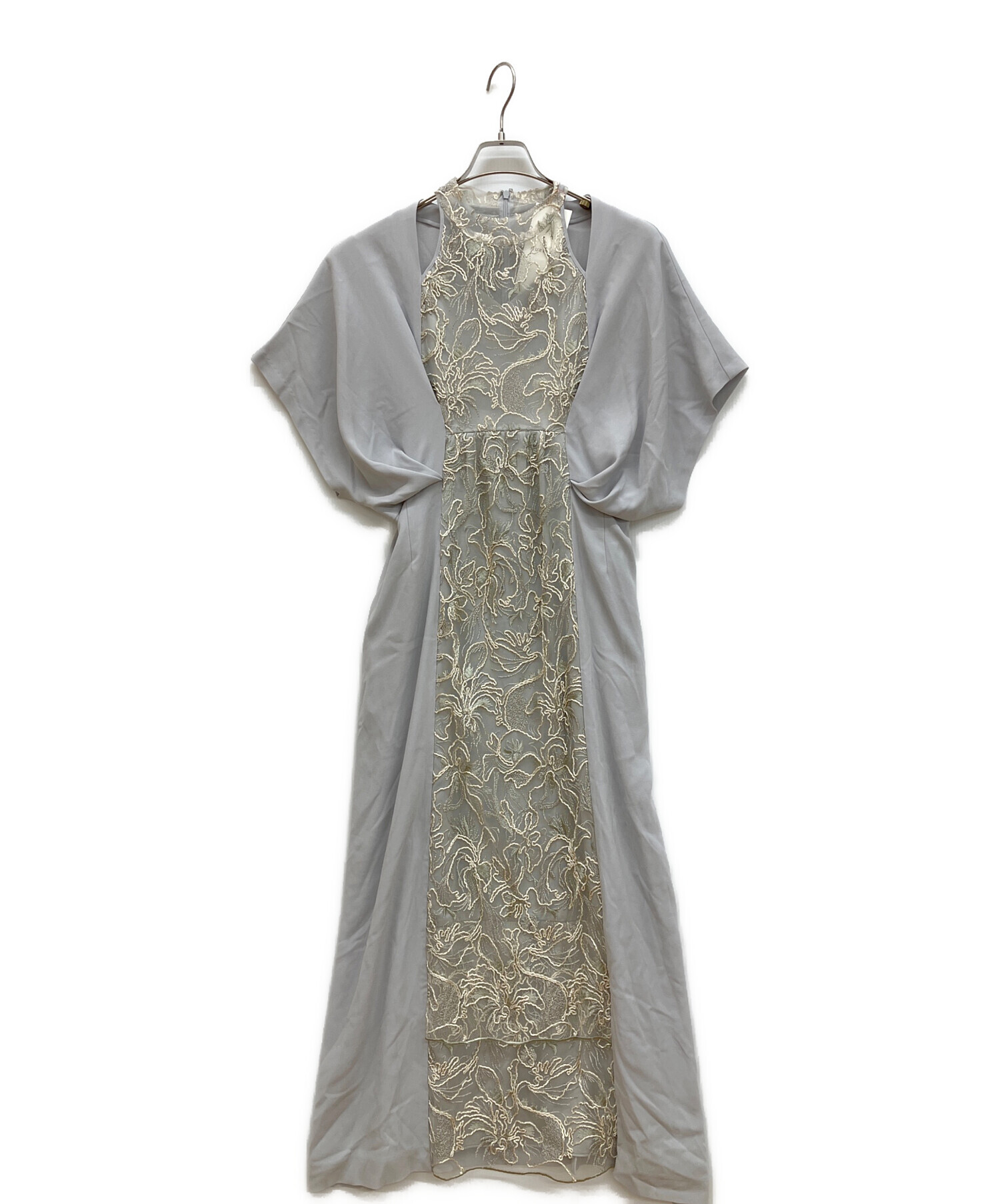 中古・古着通販】MURRAL (ミューラル) SEEM FLOWER LACE DRESS グレー