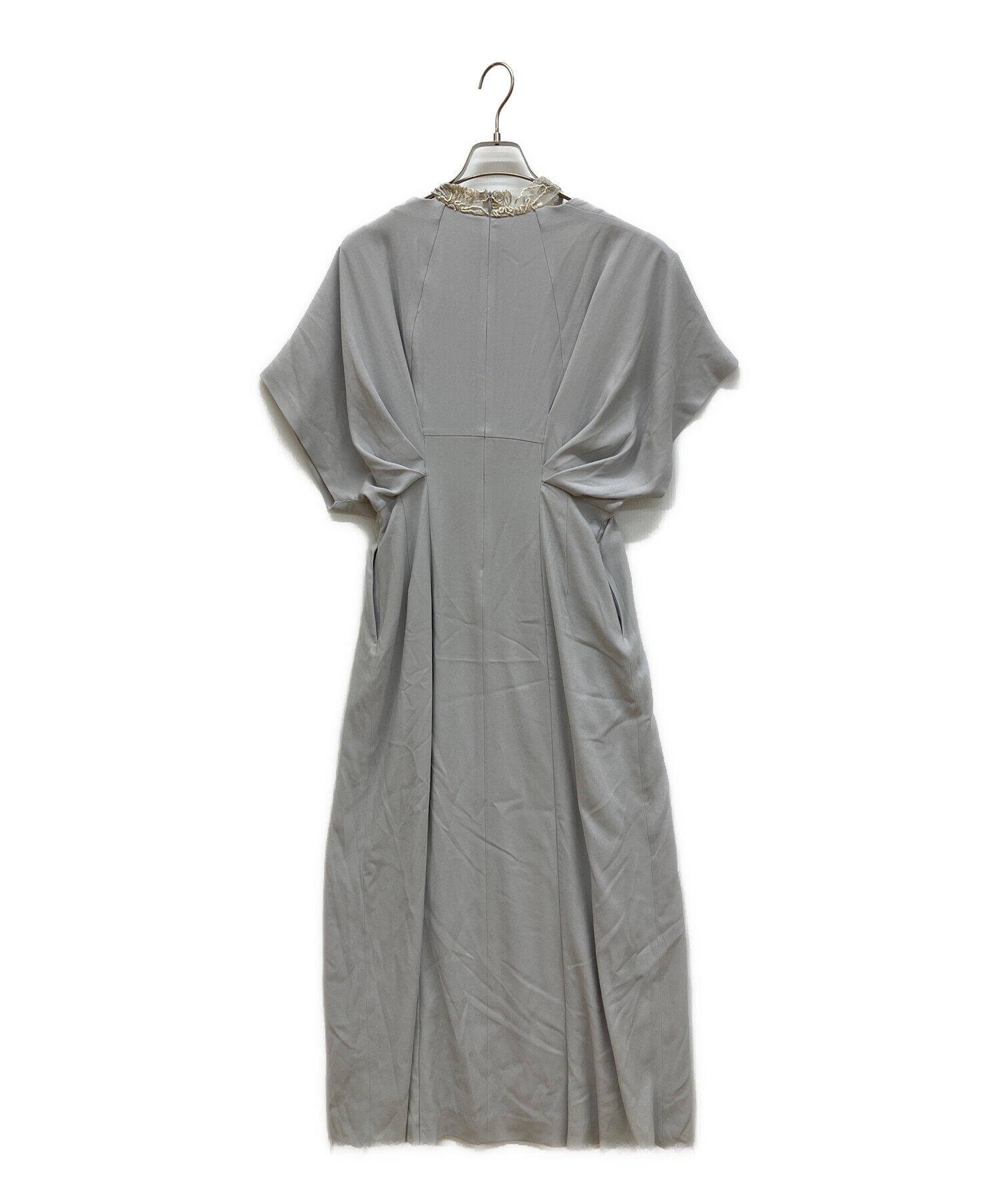 中古・古着通販】MURRAL (ミューラル) SEEM FLOWER LACE DRESS グレー