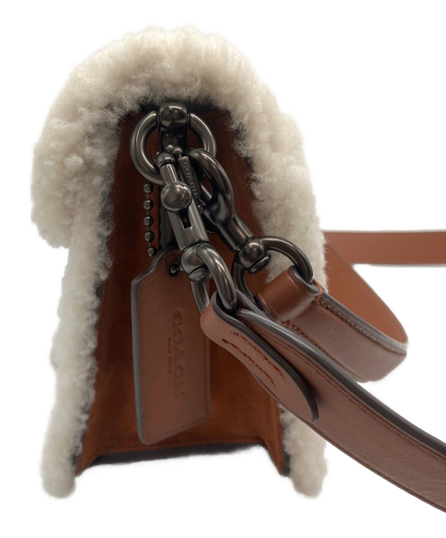 11月23日までの出品【新品・未使用】COACH レザー2WAYバッグ 中古・古着通販】COACH (コーチ) 2WAYバッグ アイボリー｜ブランド