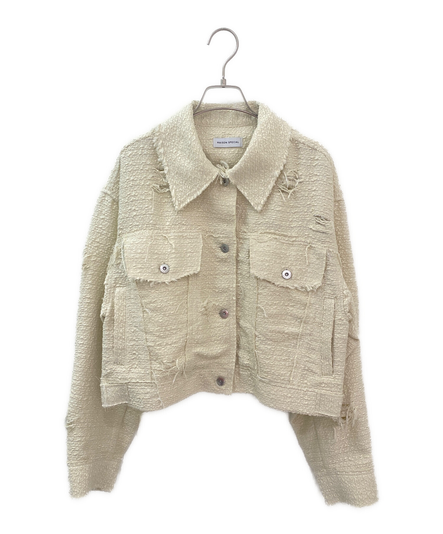 レディース 【Maison Special】Tweed Distressed Jacket