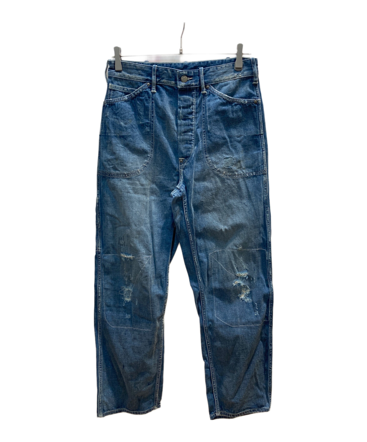 【未使用】RRL ペインター ワークパンツ リペアダメージ加工 中古・古着通販】RRL (ダブルアールエル) リペア加工ペインターデニム