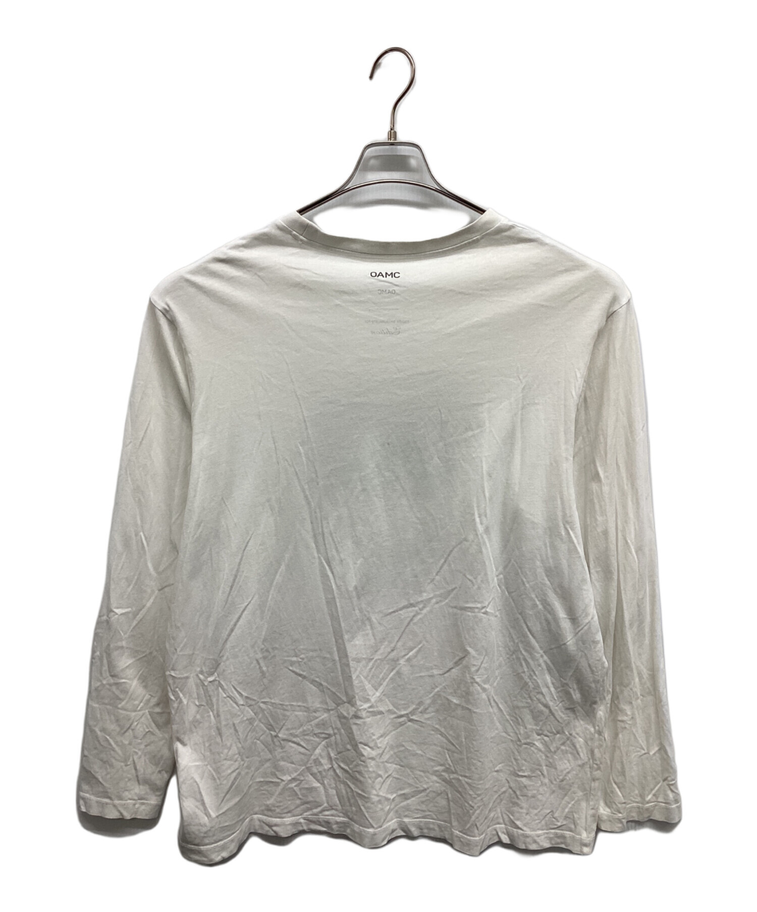 OAMC ホワイト 長袖シャツ 中古・古着通販】OAMC (オーエーエムシー) Edition hope 長袖 Tシャツ
