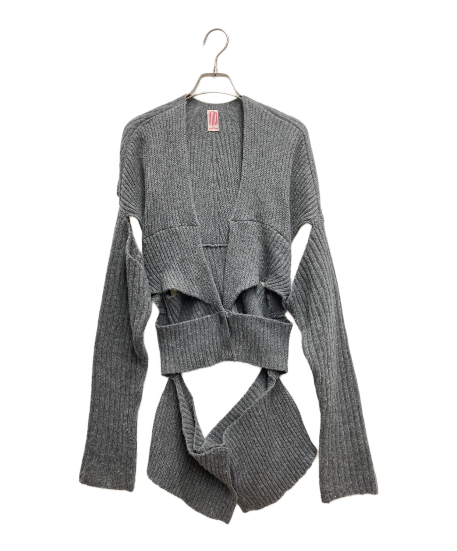 美品 FETICO バンデージニット 別注 ガーディガン STUDIOUS 中古・古着通販】FETICO (フェティコ) STUDIOUS (ステュディオス) 別注