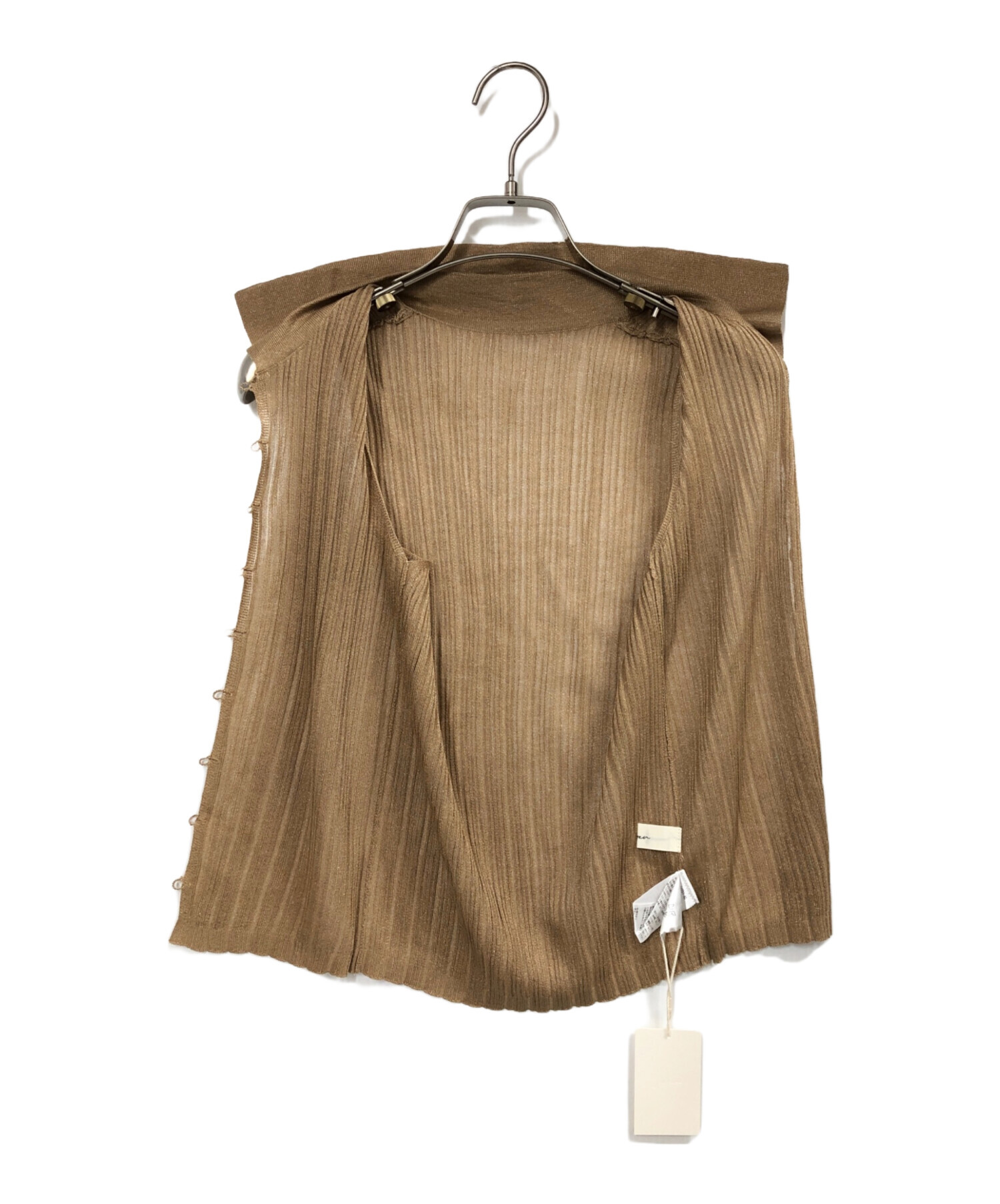 中古・古着通販】Louren (ローレン) front button sheer knit 中古・古着通販】Louren (ローレン) front button sheer knit