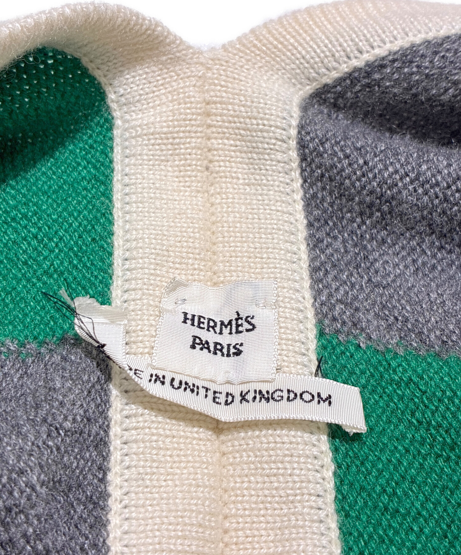中古・古着通販】HERMES (エルメス) 2WAYカシミヤニットポンチョ
