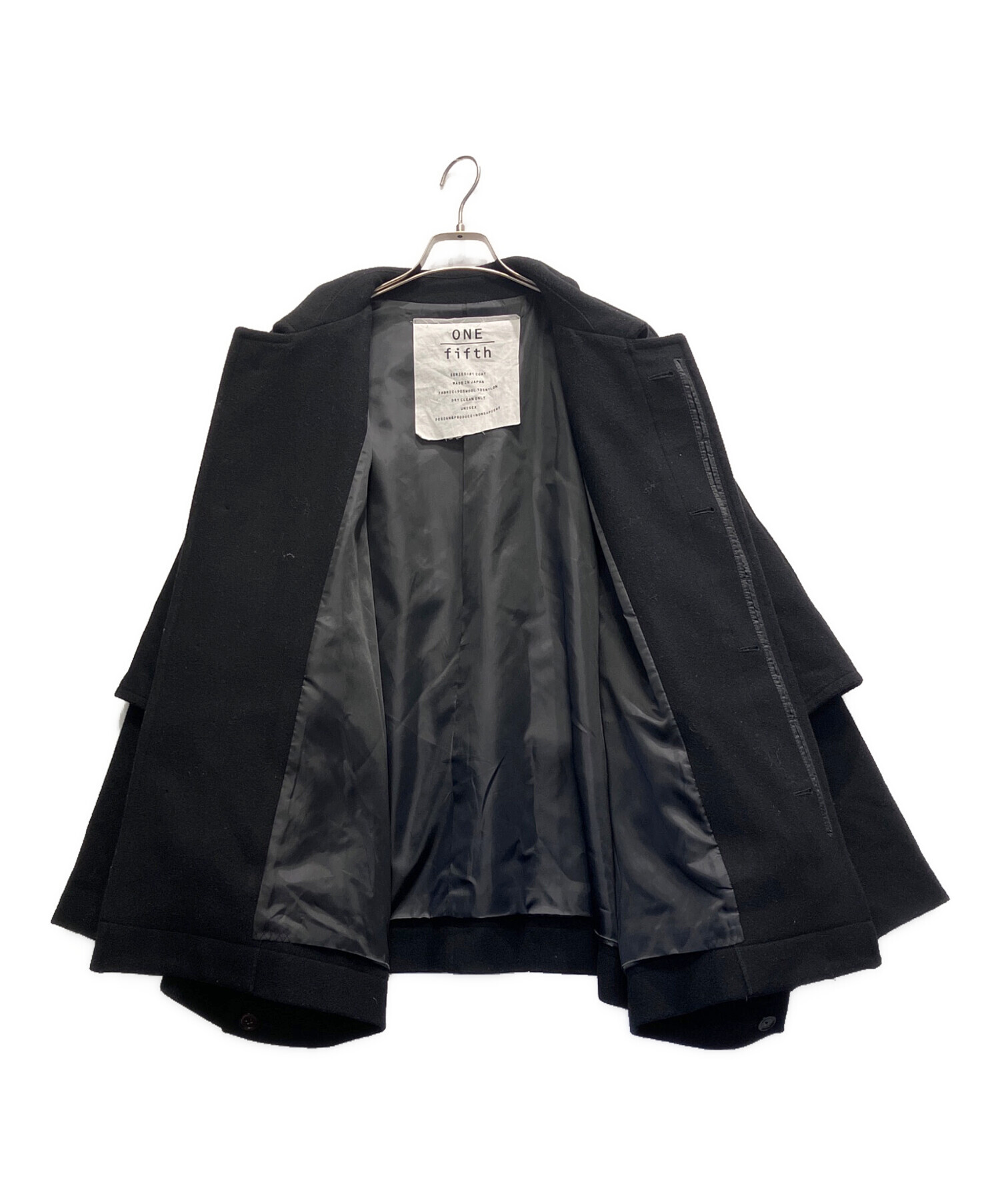 中古・古着通販】ONE FIFTH (ワンフィフス) ウールジャケット ブラック