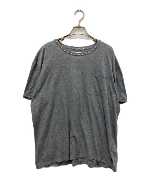 中古・古着通販】VALENTINO (ヴァレンティノ) スタッズTシャツ グレー