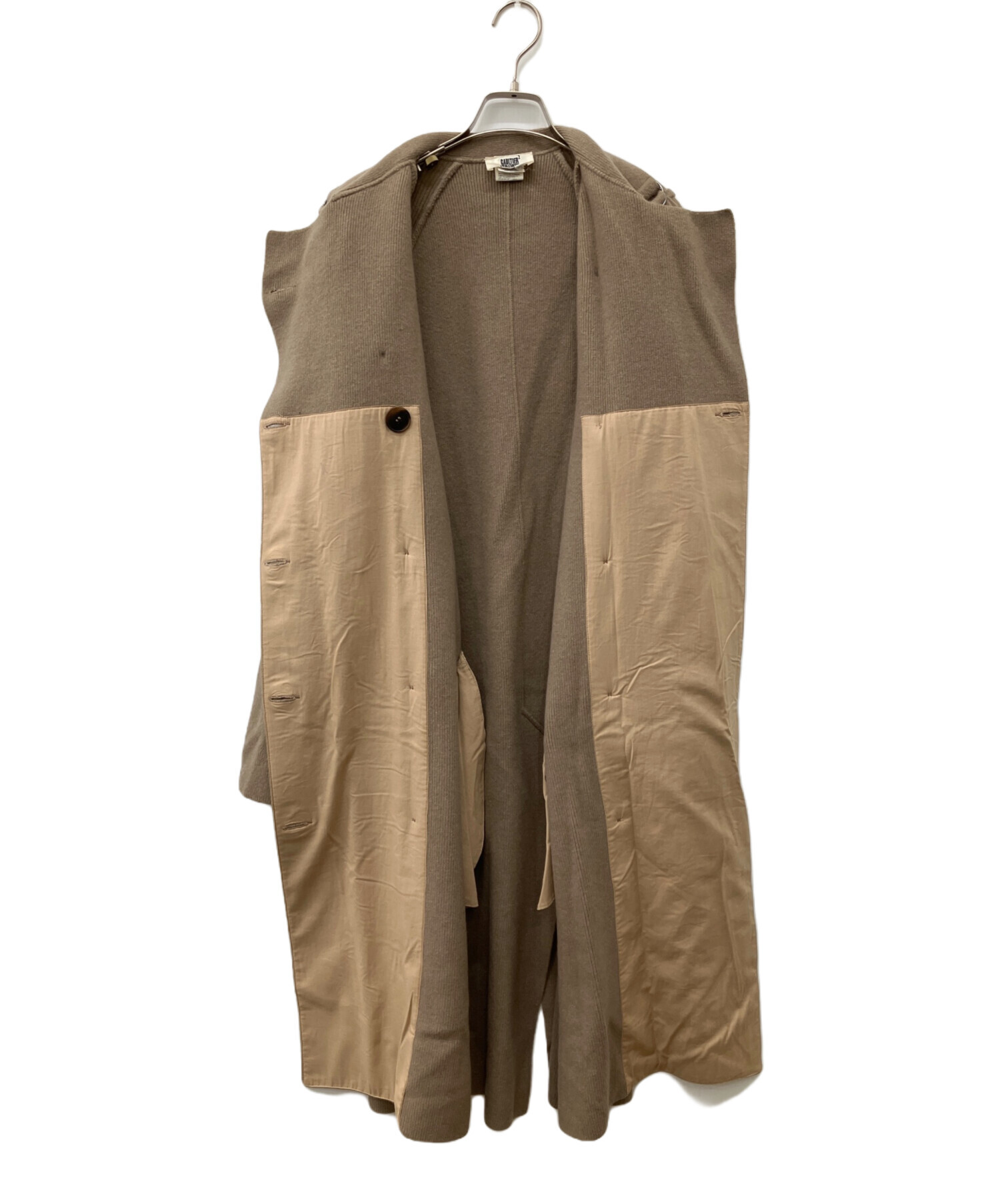 中古・古着通販】GAULTIRT (ゴルチエ) ニットコート ブラウン サイズ:S 