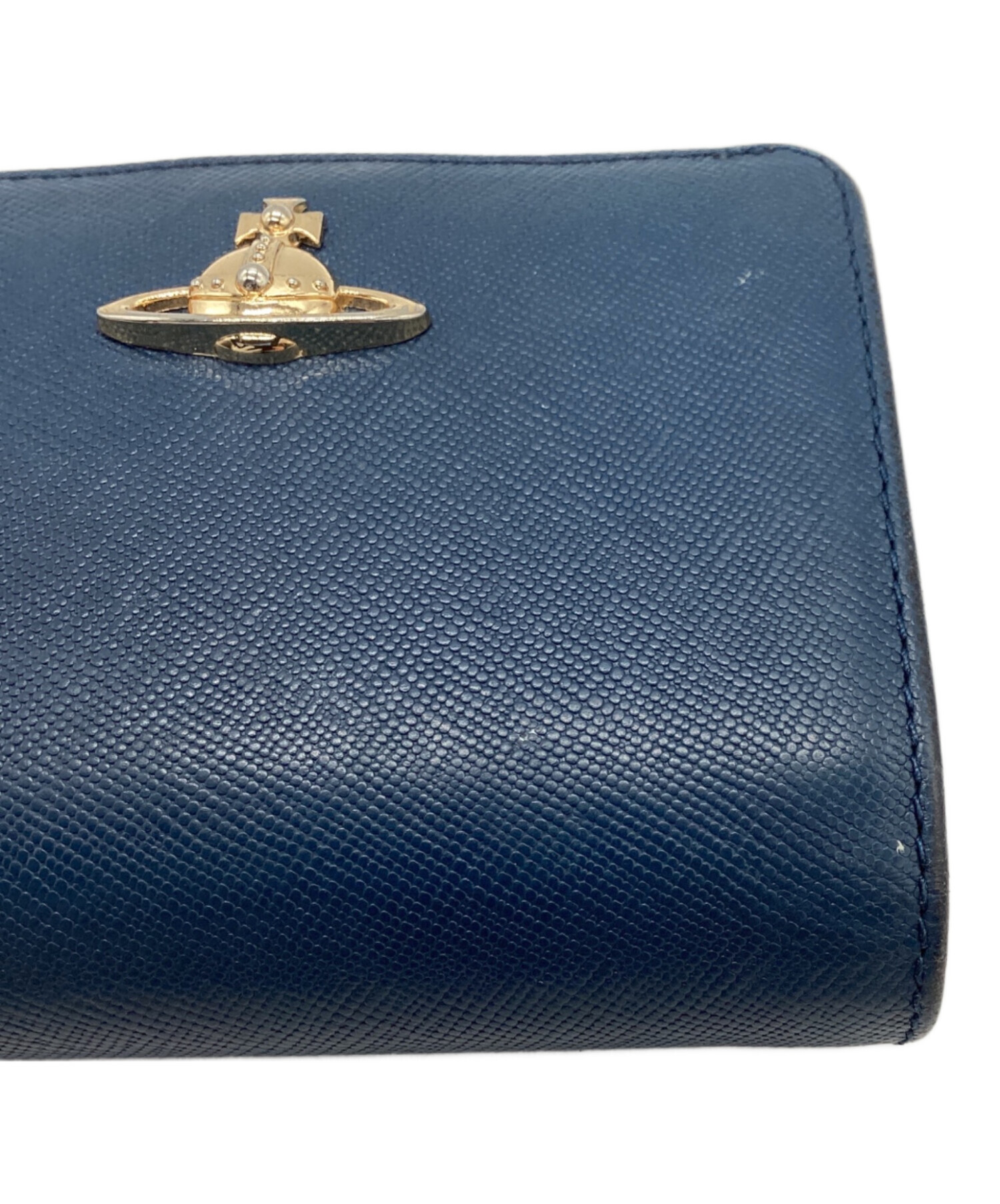 【激レア 美品】ヴィヴィアンウエストウッド　二つ折り財布　がま口　オーブ　ブルー 中古・古着通販】Vivienne Westwood (ヴィヴィアンウエストウッド