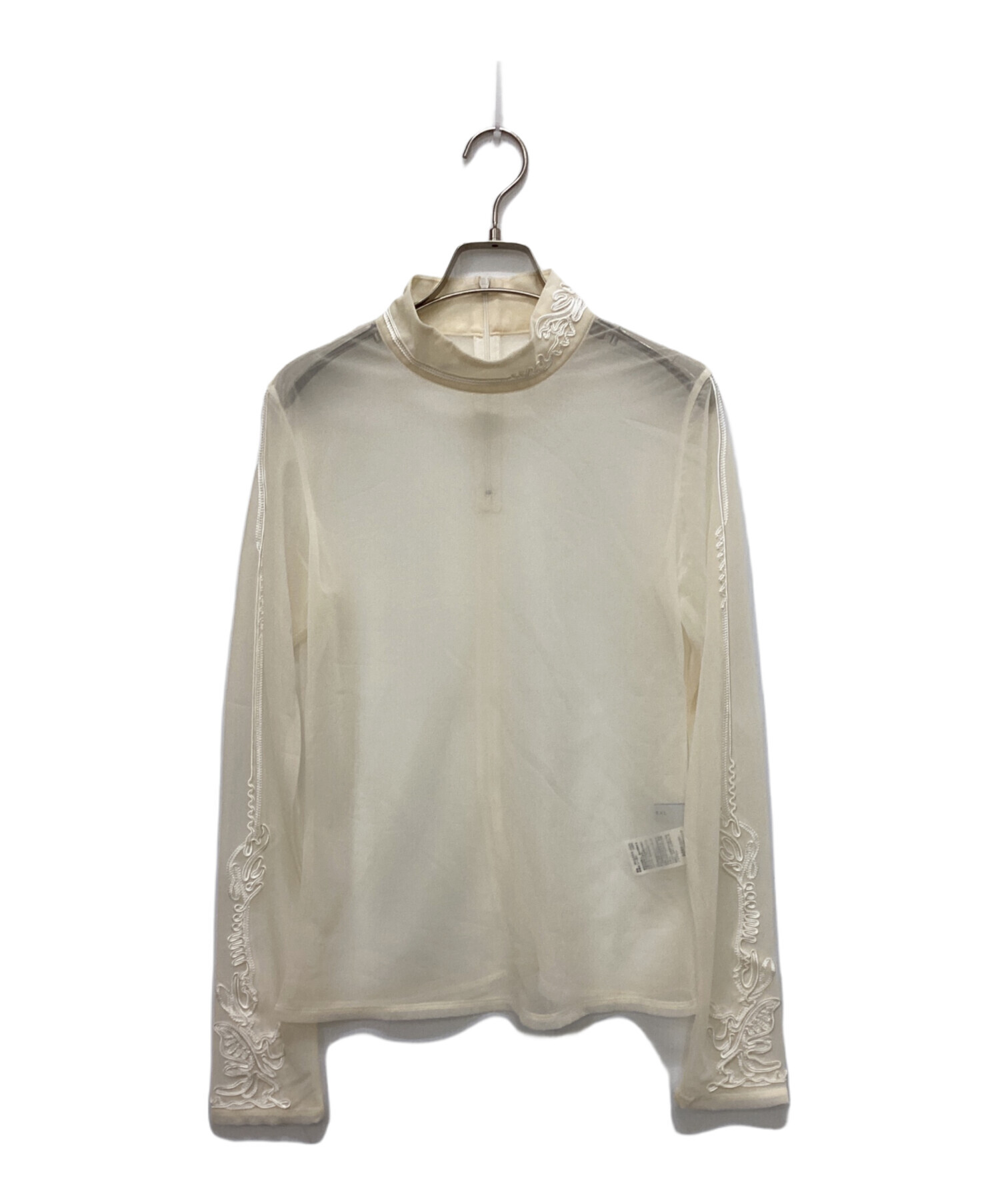中古・古着通販】MURRAL (ミューラル) Scenery embroidery sheer top 