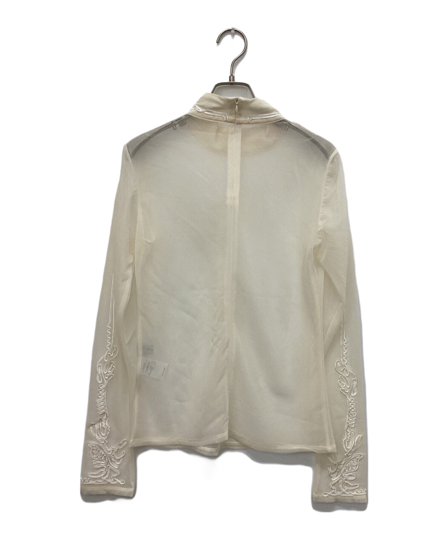 【未使用】MURRAL scenery embroidery sheer top 中古・古着通販】MURRAL (ミューラル) Scenery embroidery sheer top